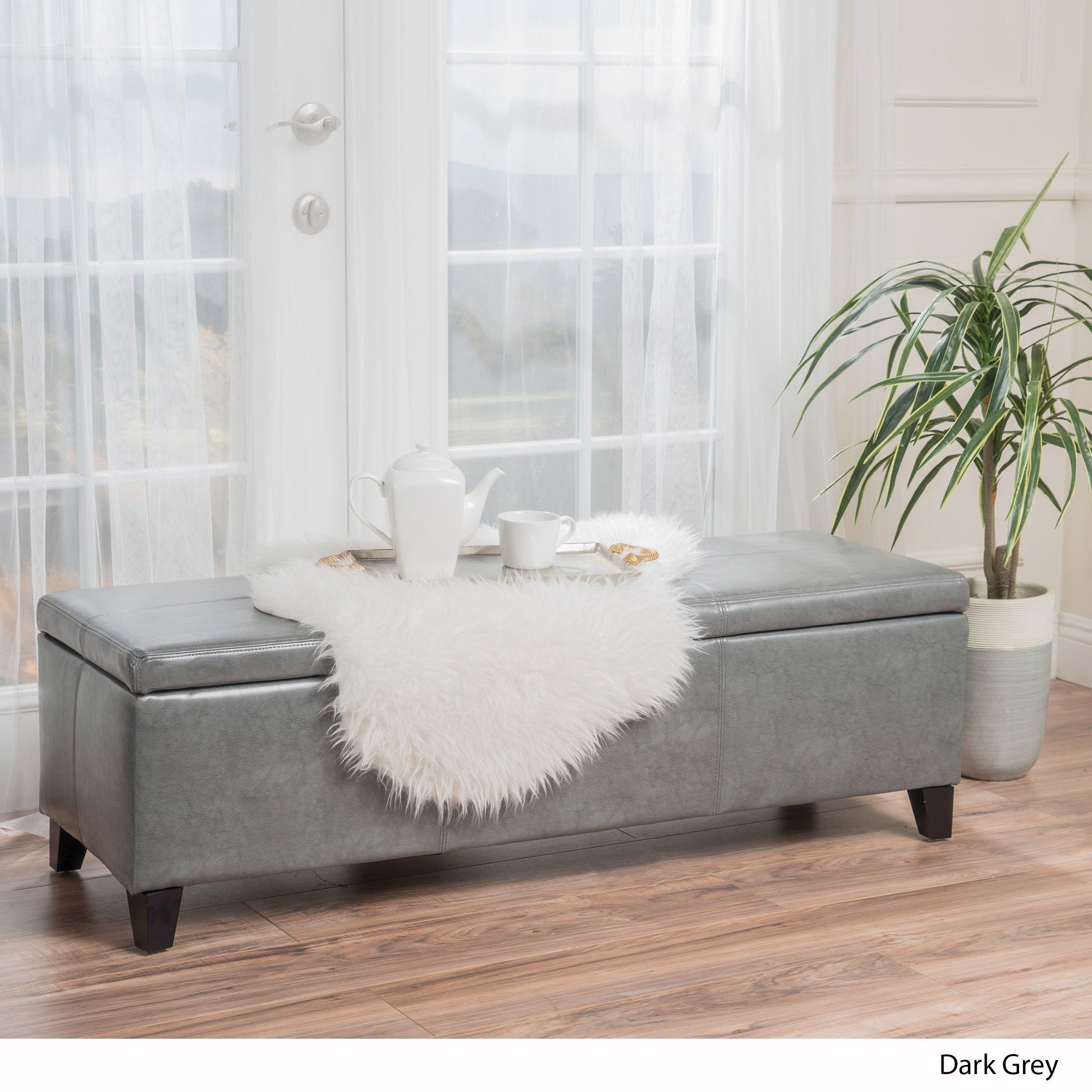 Bedroom Ottoman Storage Bench Inspirational Lucinda Bonded Leather Stitched Storage Ottoman Bench by Christopher Knight Home