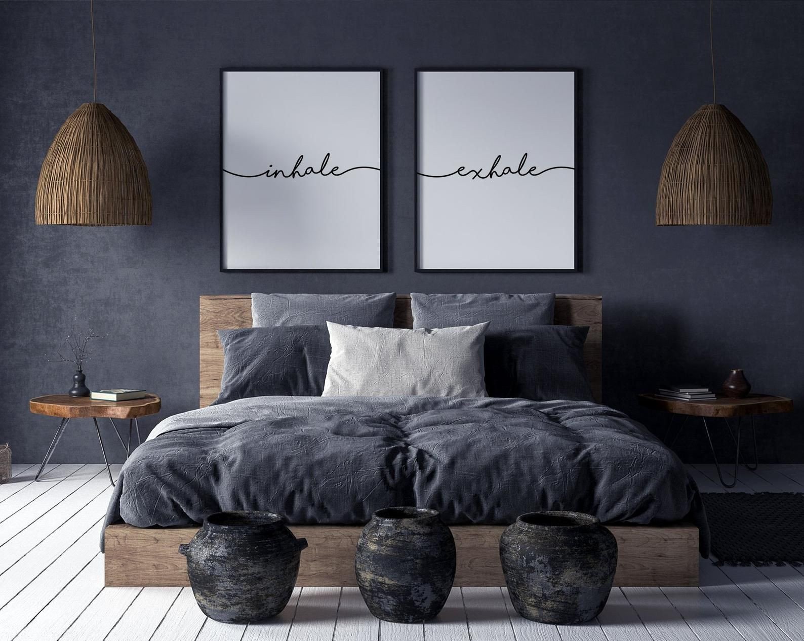 Bedroom Set for Men Inspirational Inhale Exhale Print Wall Art Inhale Exhale Pilates Gifts