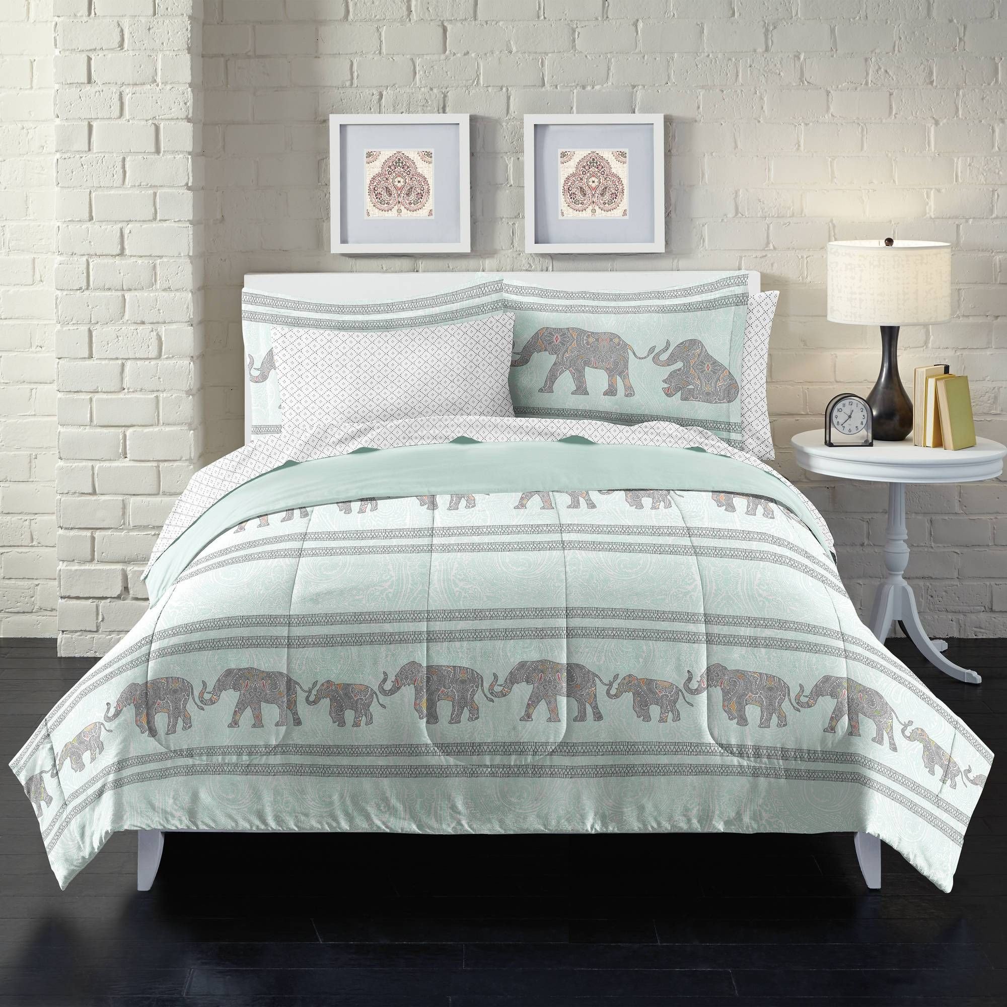 Bedroom Set Full Size Bed Beautiful Loft Style Boho Elephant Bed In A Bag Set Full Size New