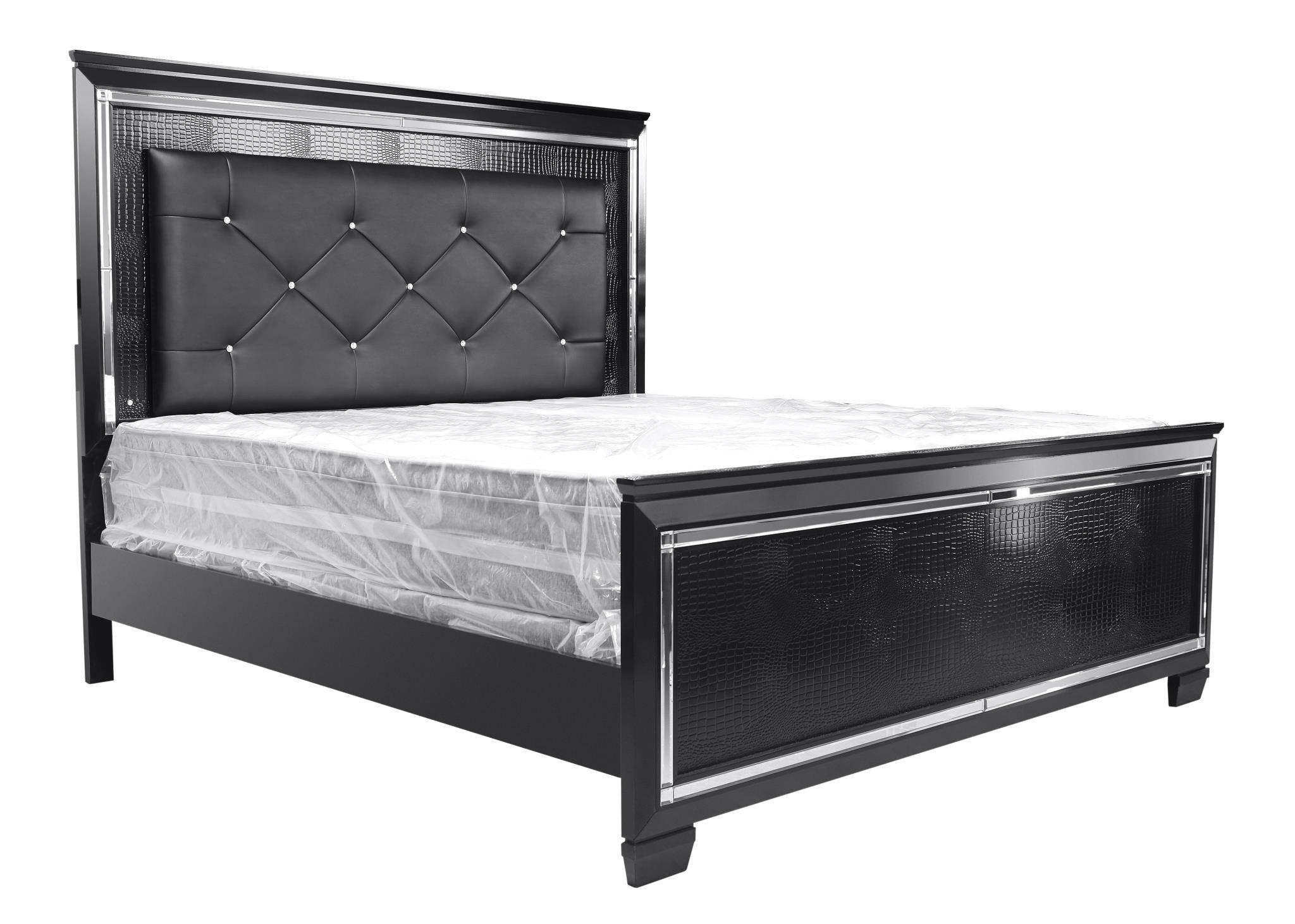 Bedroom Set with Mattress Beautiful soflex Tinley Black Diamond Tufted King Bedroom Set 5psc W