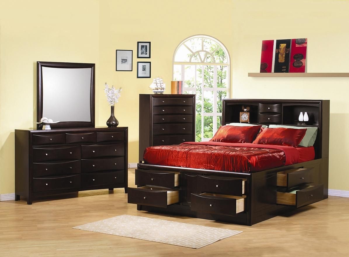 Bedroom Set with Storage Beautiful Coaster Furniture Phoenix Platform Storage Bedroom Set In
