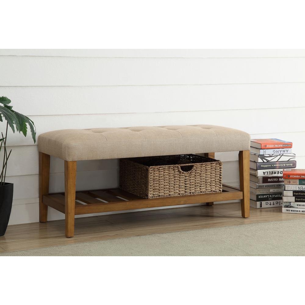 Bedroom Storage Bench Seat Awesome Details About Storage Bench Tapered Legs Padded Seat Slatted Shelf Wood Frame Beige Oak