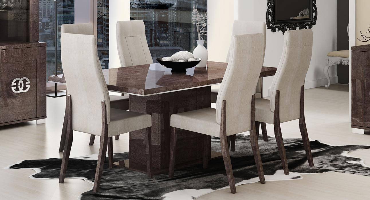 Bedroom Table and Chairs Best Of Esf Prestige High Gloss Wenge Dining Table Set 5pcs