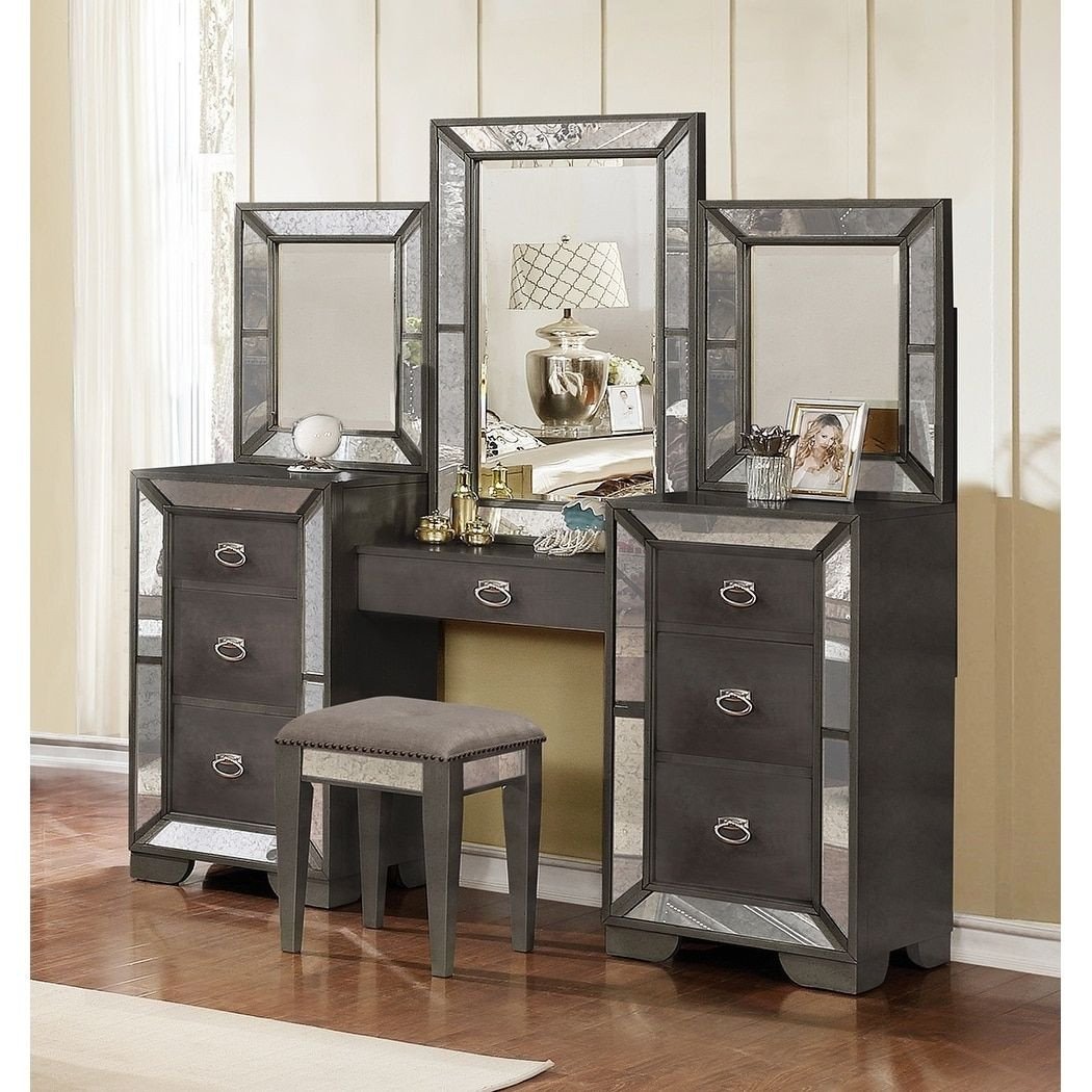 Bedroom Vanities for Sale Unique Best Quality Furniture Victoria 4 Piece Deluxe Vanity Black