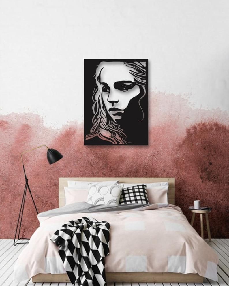 Bedroom Wall Art Decor Beautiful Game Of Thrones Khaleesi Metal Wall Art Wall Decor