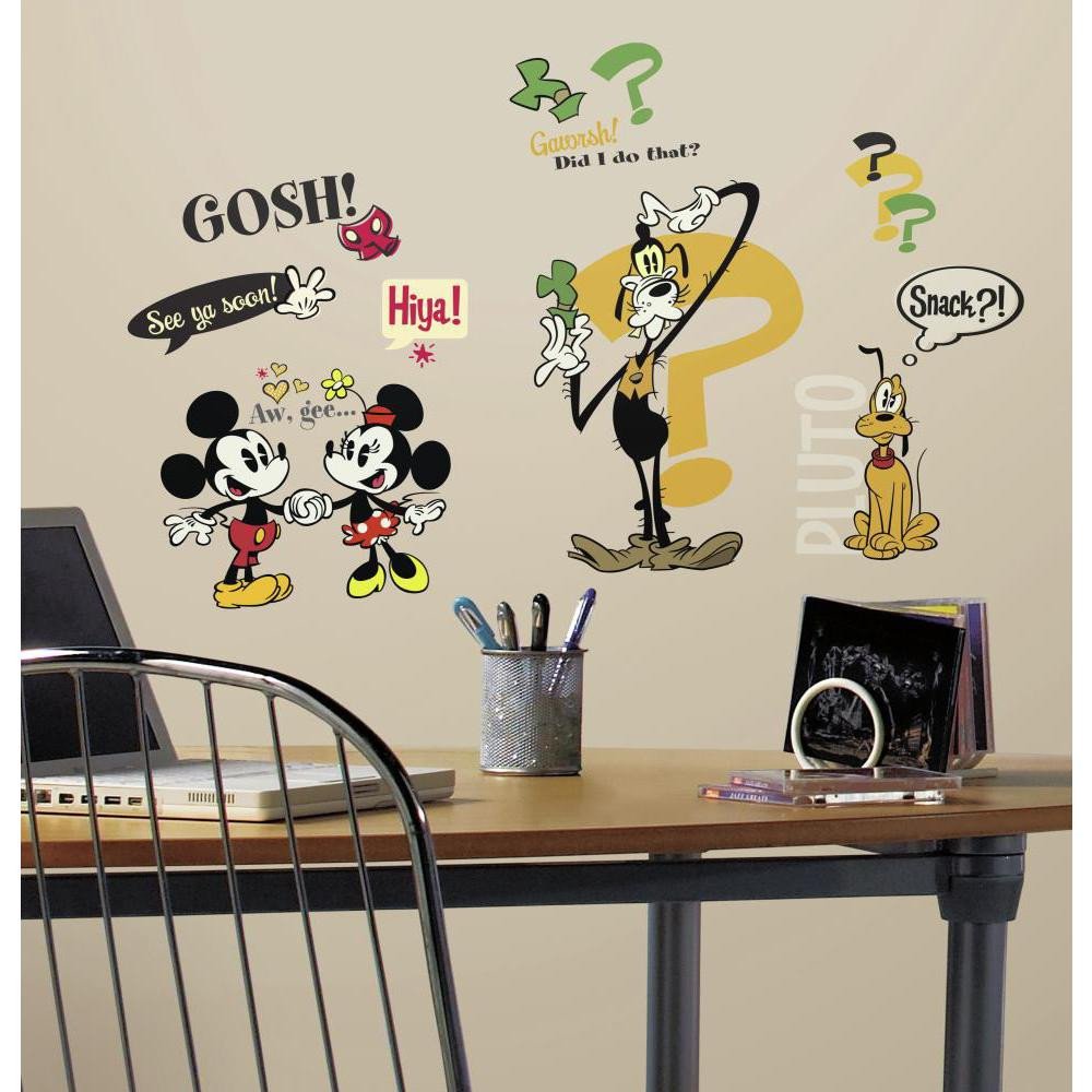Bedroom Wall Art Stickers Elegant Rmk2327scs Mickey &amp; Friends Mickey Mouse Cartoons Wall