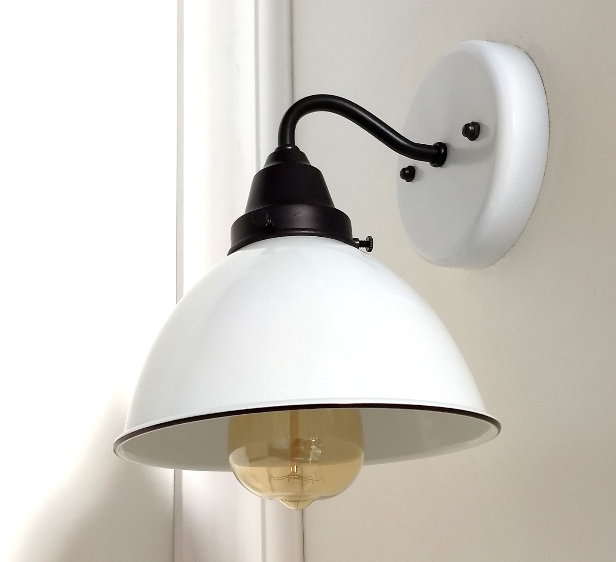 Bedroom Wall Light Fixtures Beautiful White Enamel Wall Sconce Farmhouse Lighting the Lamp Goods