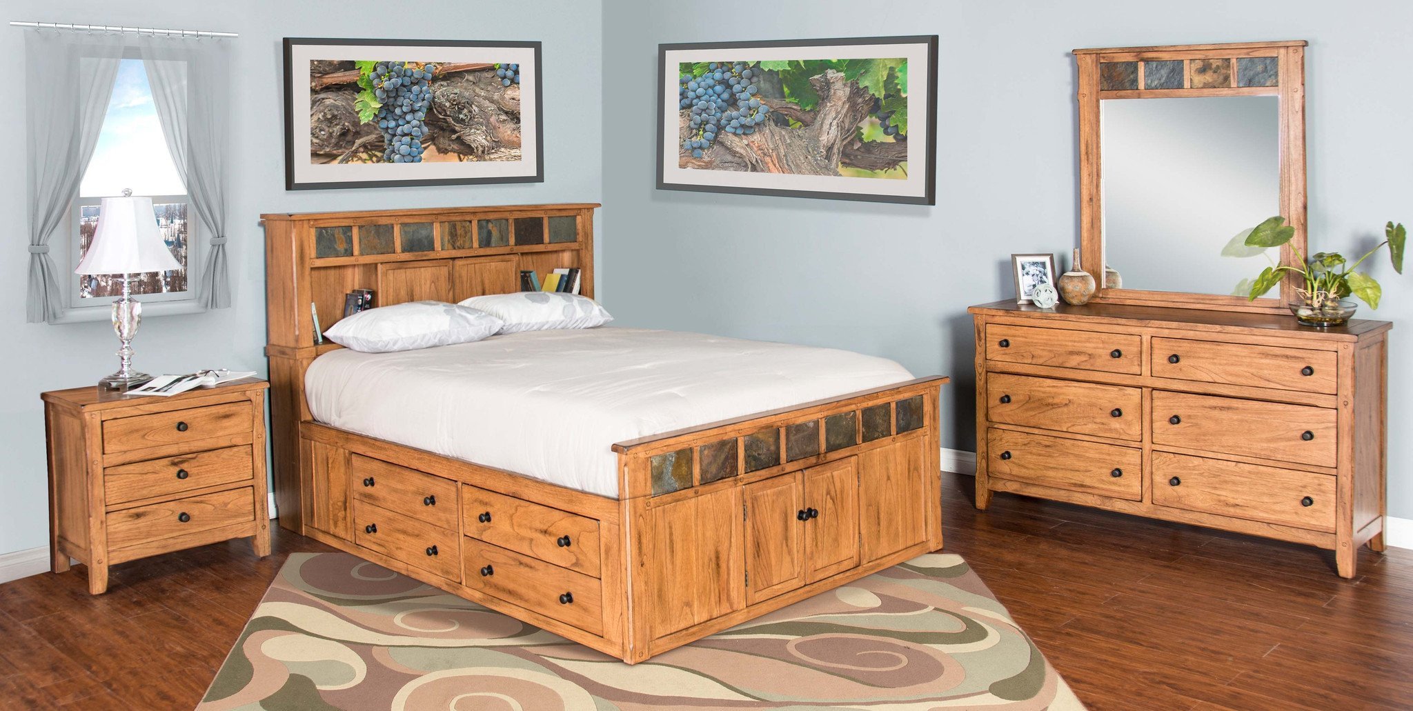 Bedroom Wall Units with Drawers Unique Sedona Rustic Petite Storage Bedroom Suite Queen Size