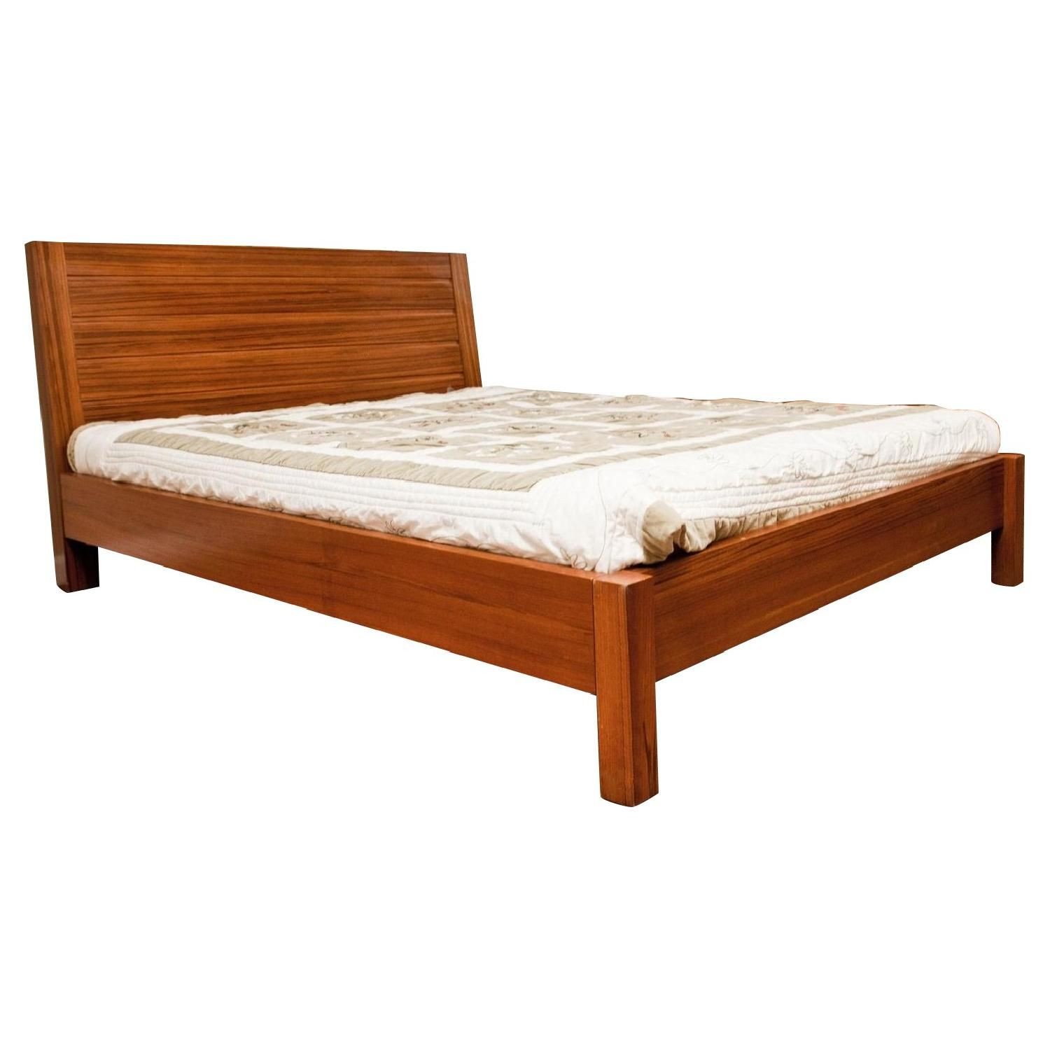 Best Place to Buy Bedroom Furniture Elegant Modern Queen Size Platform Bed In Teak Finish W Slanted