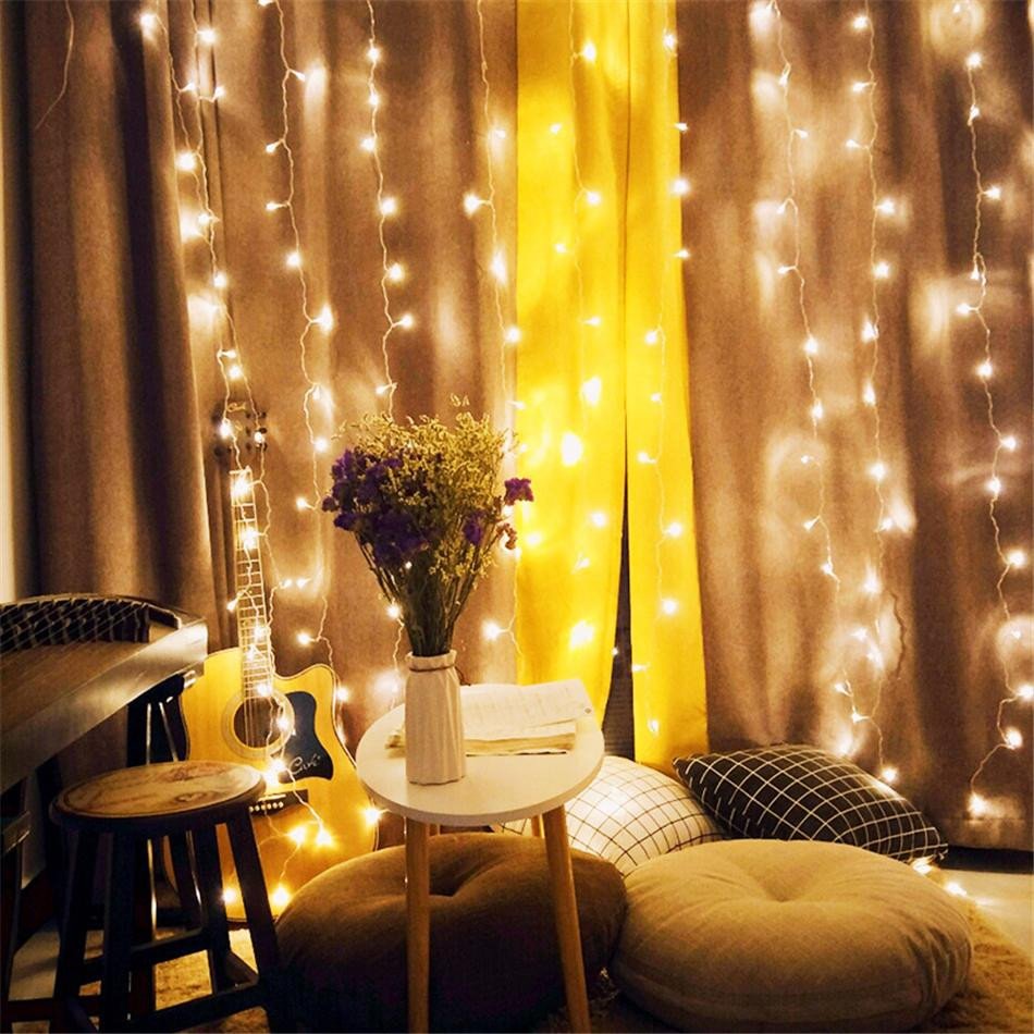 Best String Light for Bedroom Lovely New Curtain Light 9 8ft 300 Led Window Curtain String Light Wedding Party Home Garden Bedroom Outdoor Indoor Wall Decorations Warm White Christmas