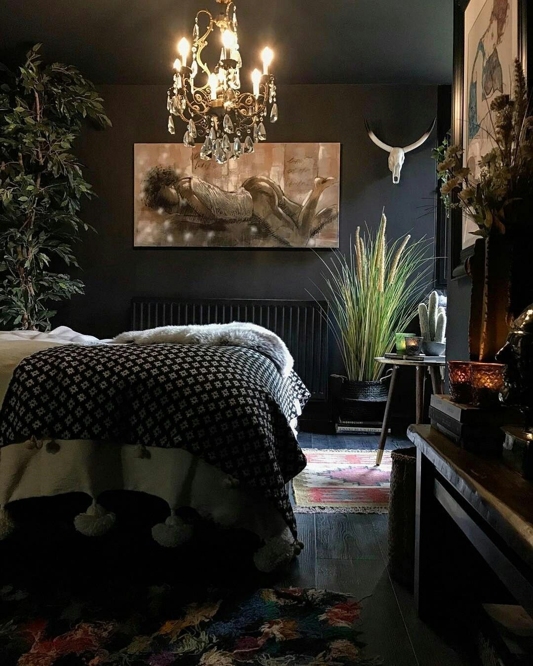 Black and Brown Bedroom Fresh Black Walls Dark Interior Decor