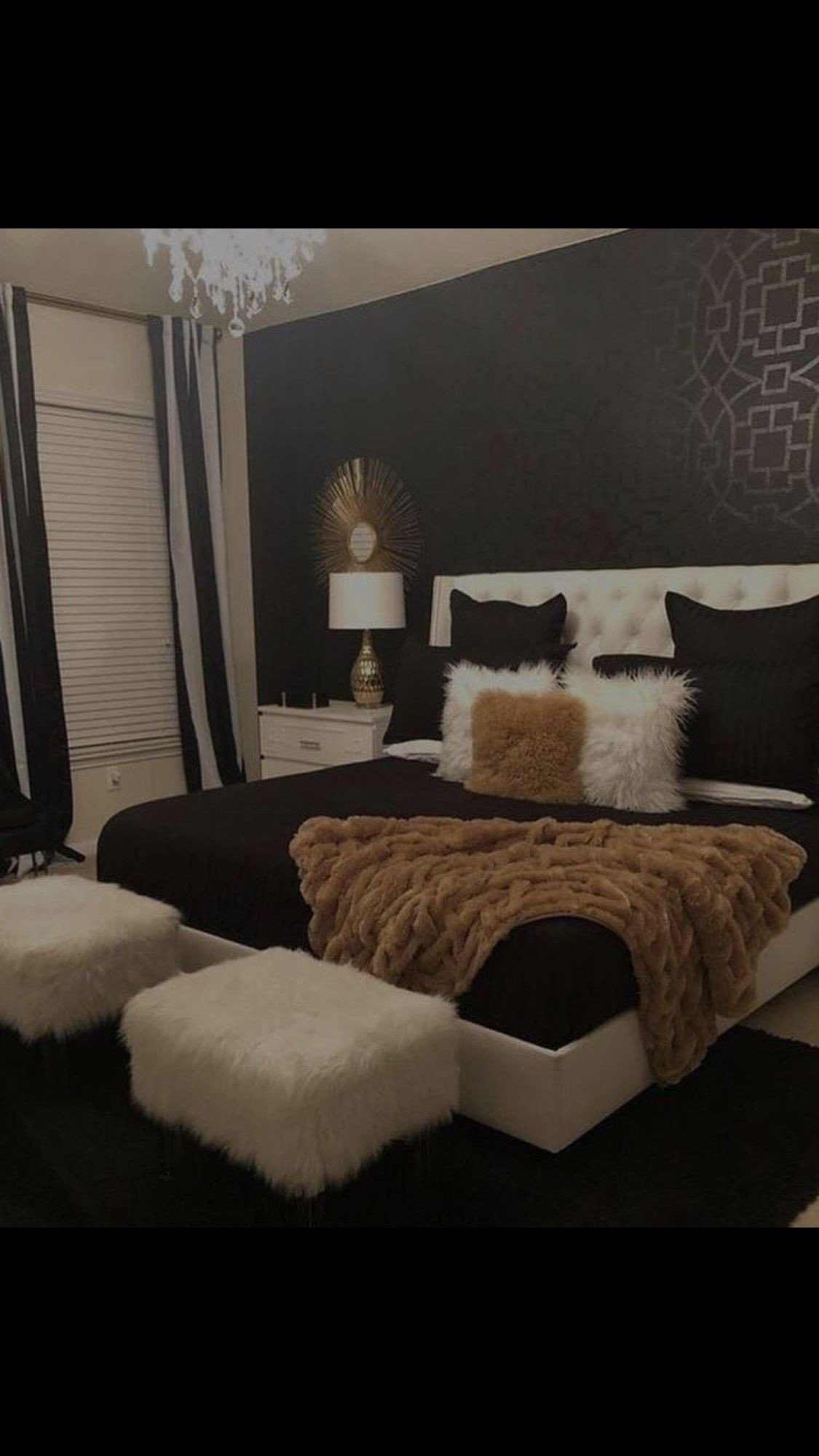 20 New Black and Gold Bedroom | Findzhome