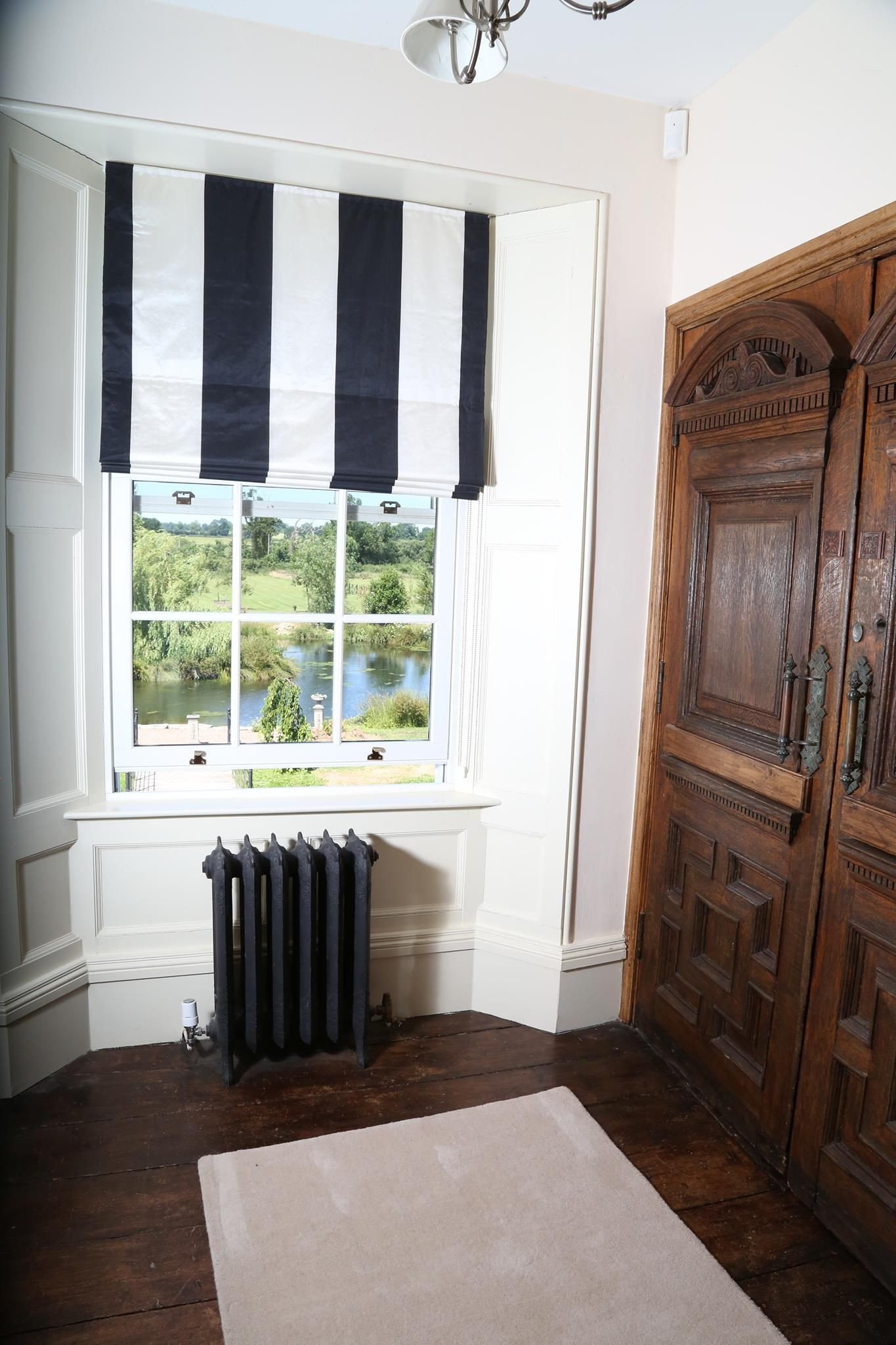 Black and White Bedroom Curtains Elegant Black and White Stripe Blind