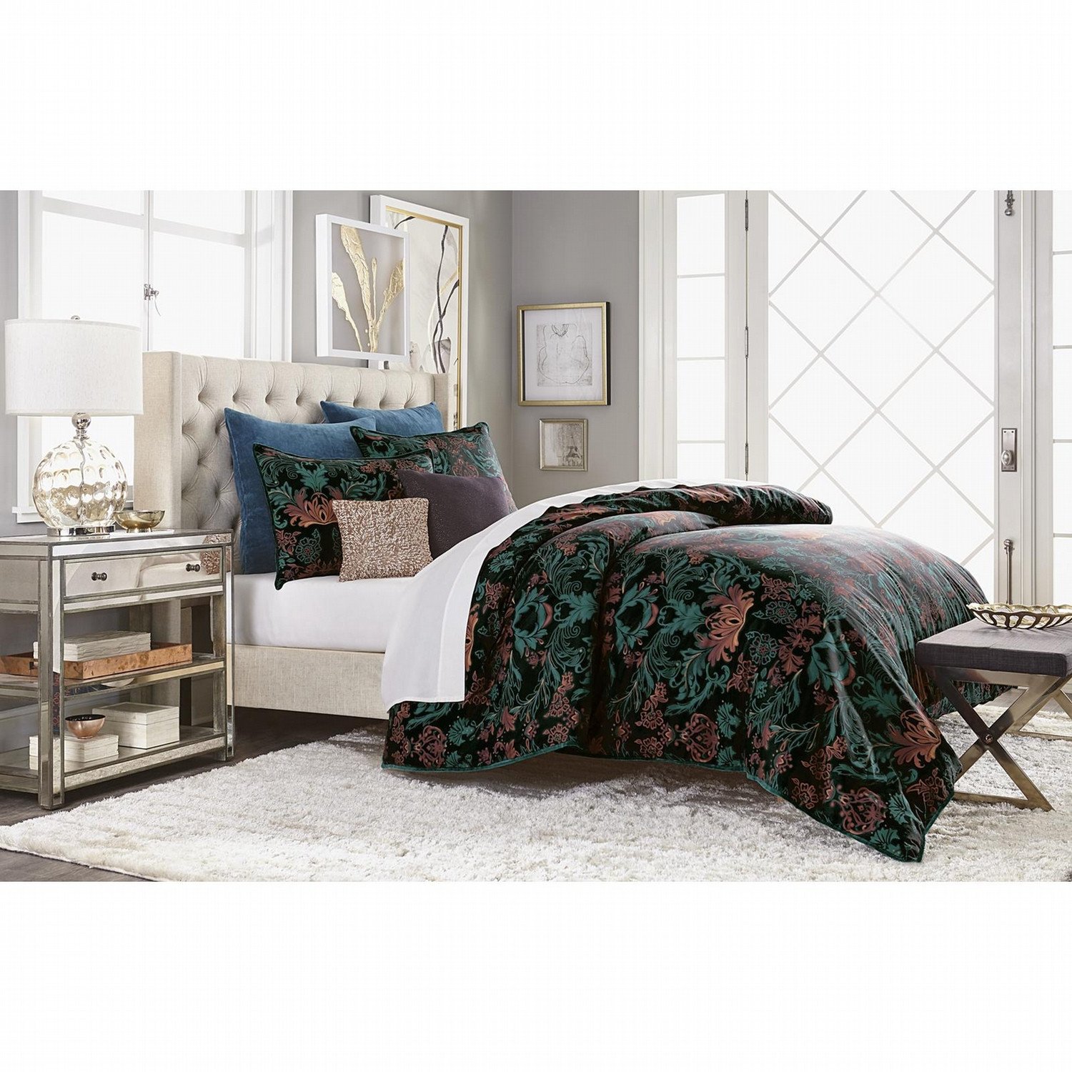 Black Bedroom Comforter Set Inspirational Jaclyn Smith 5pc forter Set Black Scroll