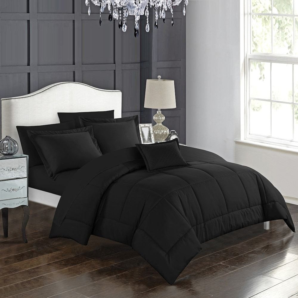 Black Bedroom Comforter Set Luxury Jordyn Bedding Set
