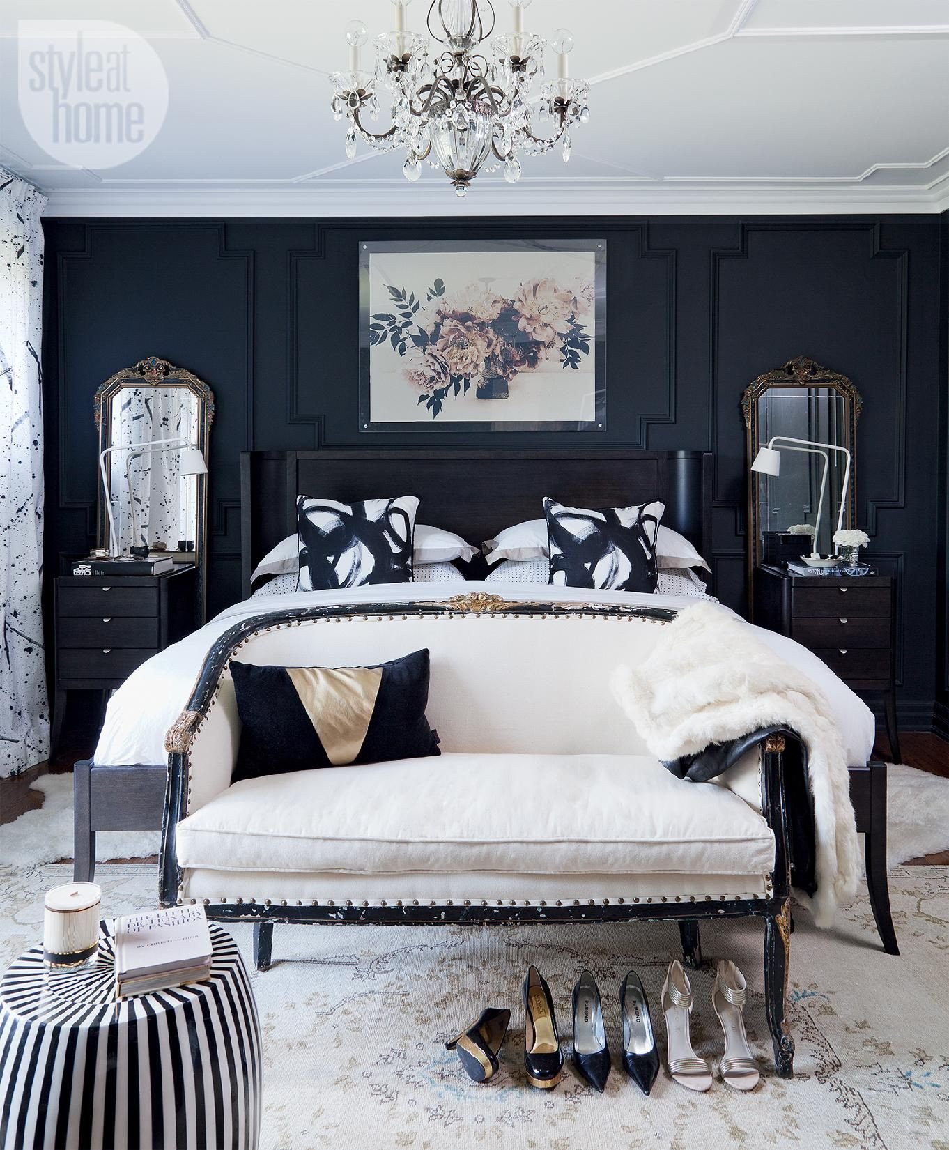 Black Bedroom Furniture Decor Elegant Bedroom