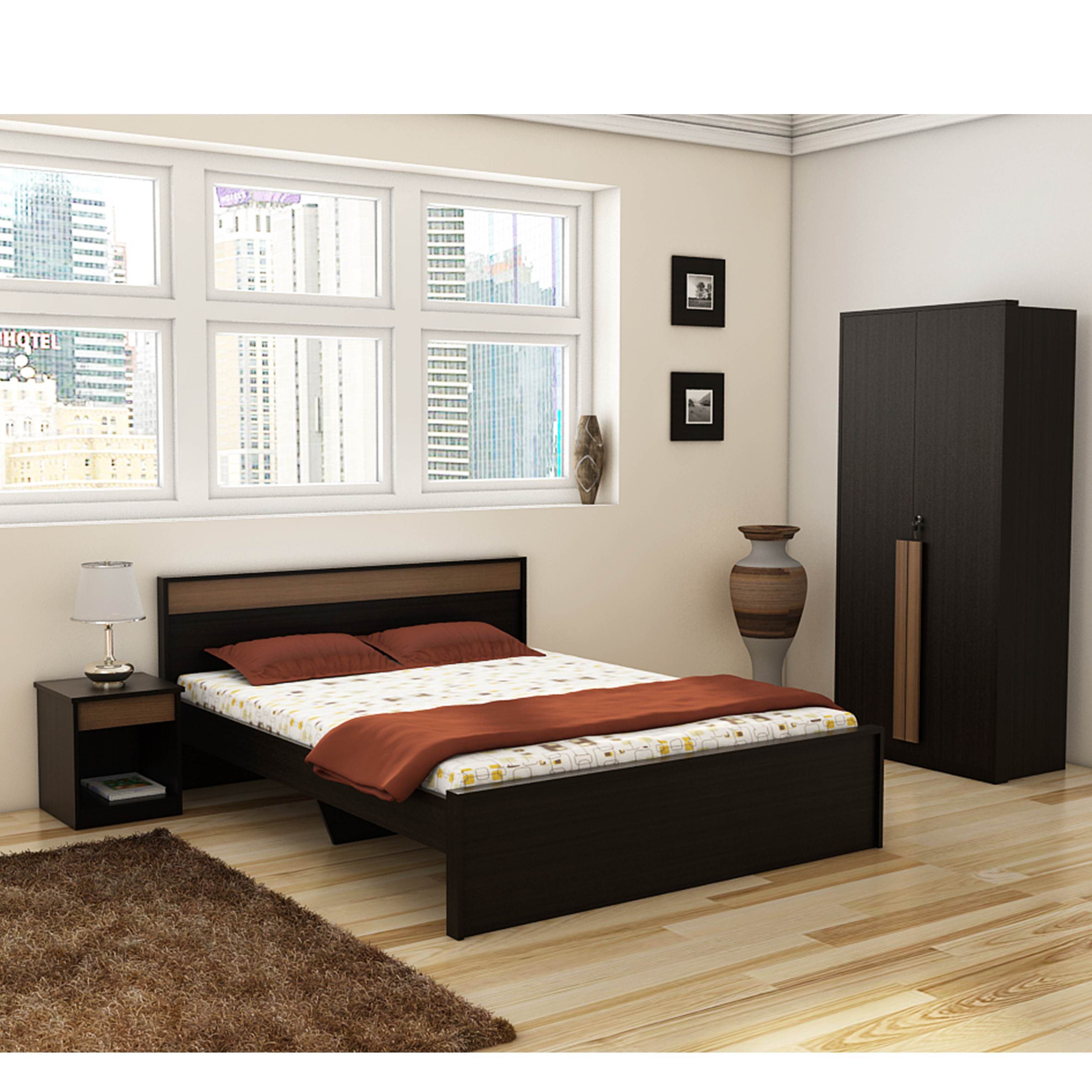 Black Bedroom Set Queen Unique Spacewood Ace Bedroom Set Queen Bed 2 Door Wardrobe