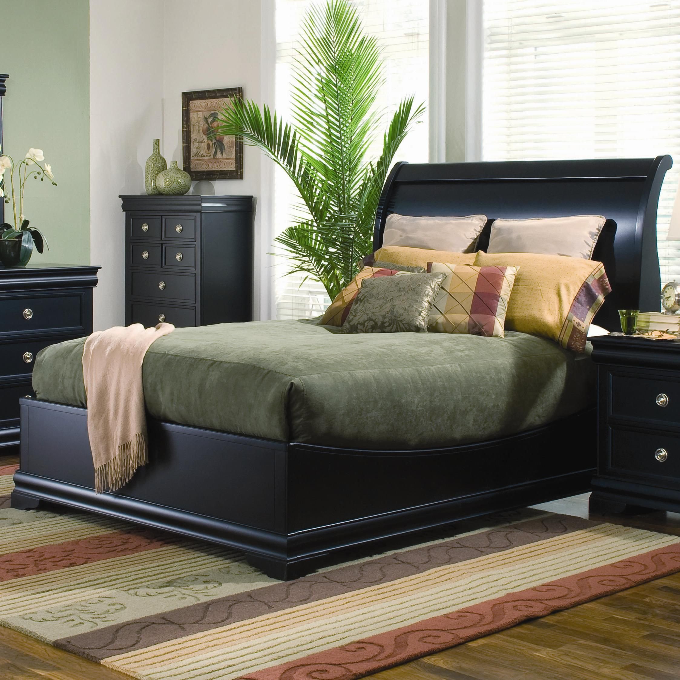 Black Twin Bedroom Set Inspirational Swept Back with Low Profile Footboard An Updated Sleigh Bed