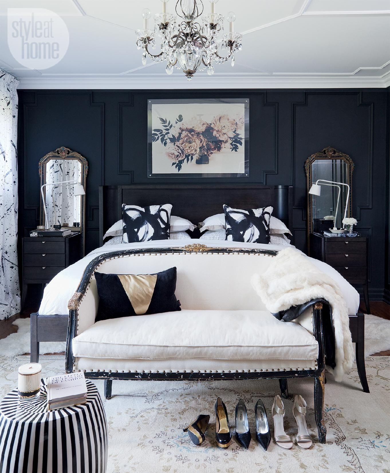 Black White and Gray Bedroom New Style at Home Christine Dovey S Bedroom Shop This Look