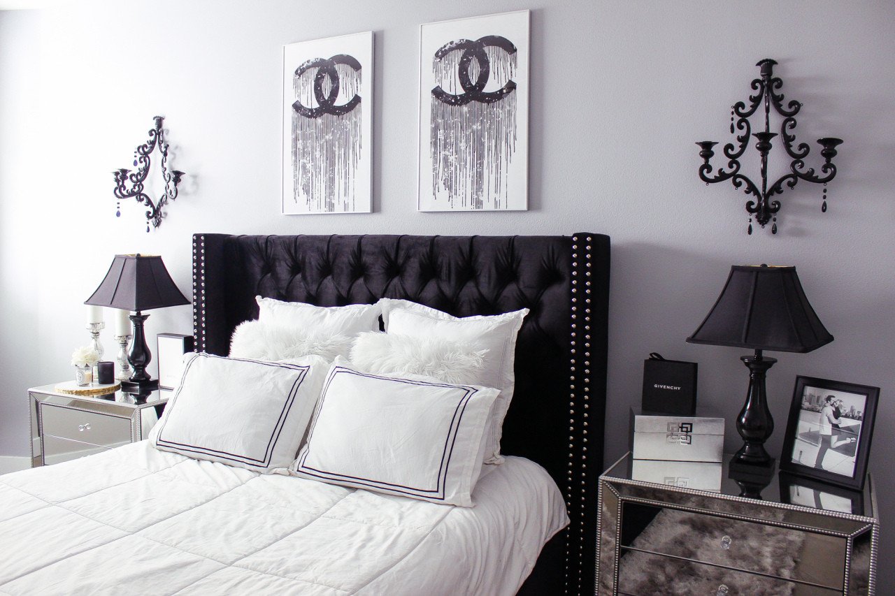 Black Grey And White Bedroom Decor