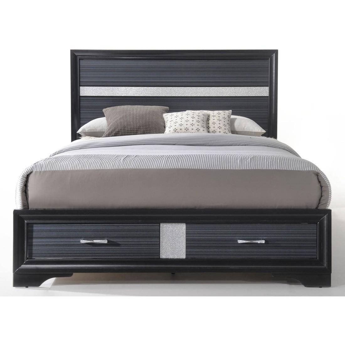 Black Wood Bedroom Set Unique Black Wood Queen Storage Bedroom Set 4pcs Naima Q Acme