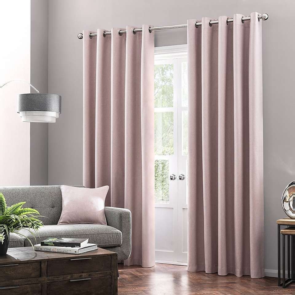 Blackout Drapes for Bedroom Luxury Luna Brushed Blush Blackout Eyelet Curtains