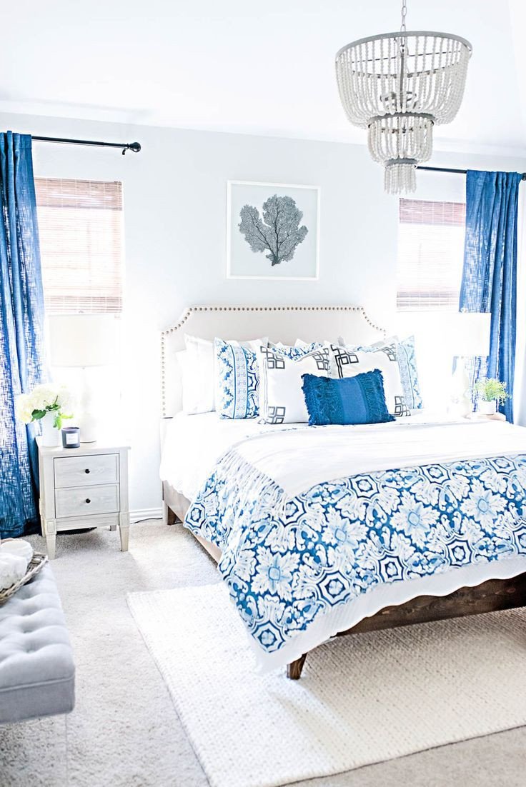 Blue and White Bedroom Ideas Luxury Blue and White Coastal Guest Bedroom Reveal