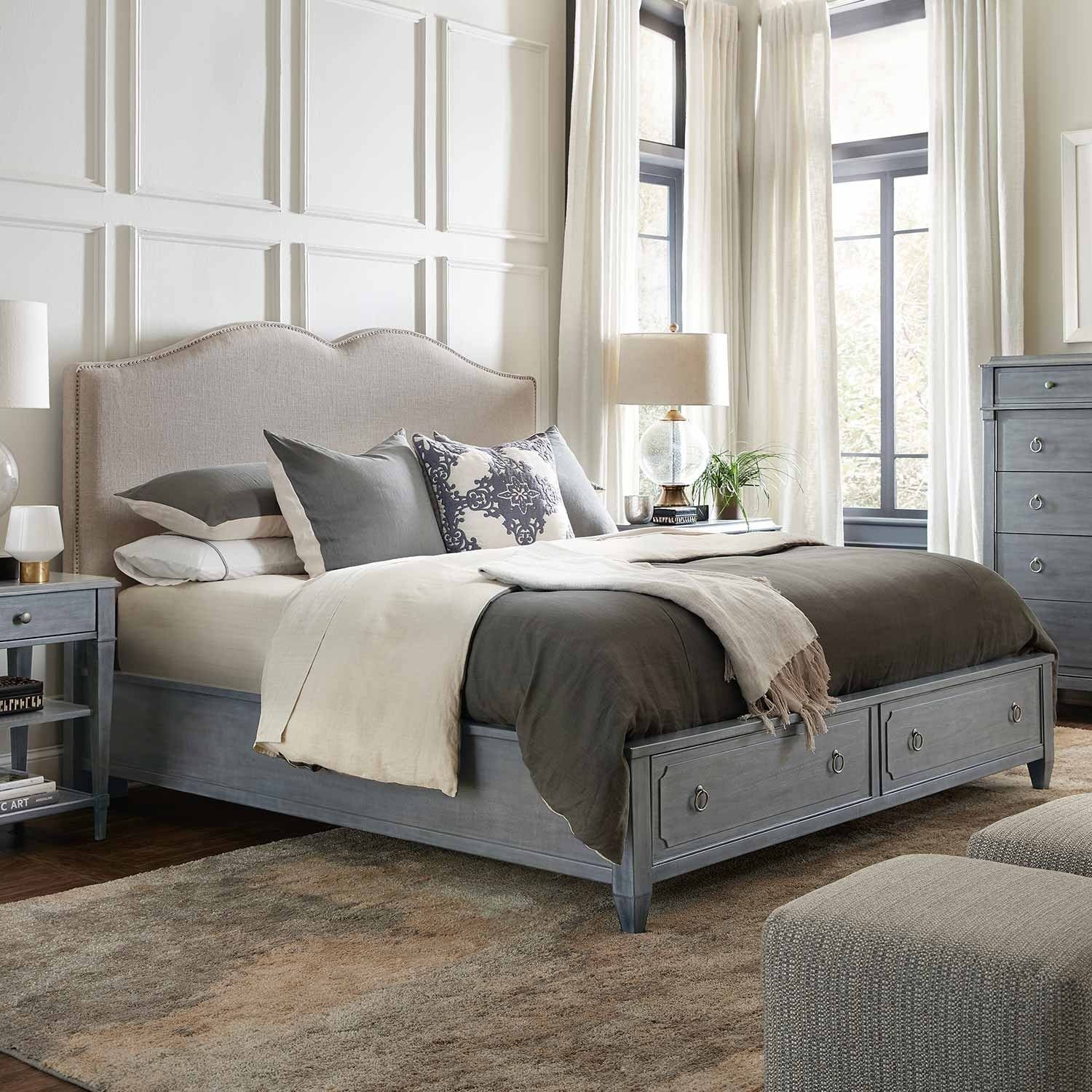 Blue Bedroom Furniture Set Fresh the Hamilton Wood &amp; Upholstered Panel Storage Bed In Gray