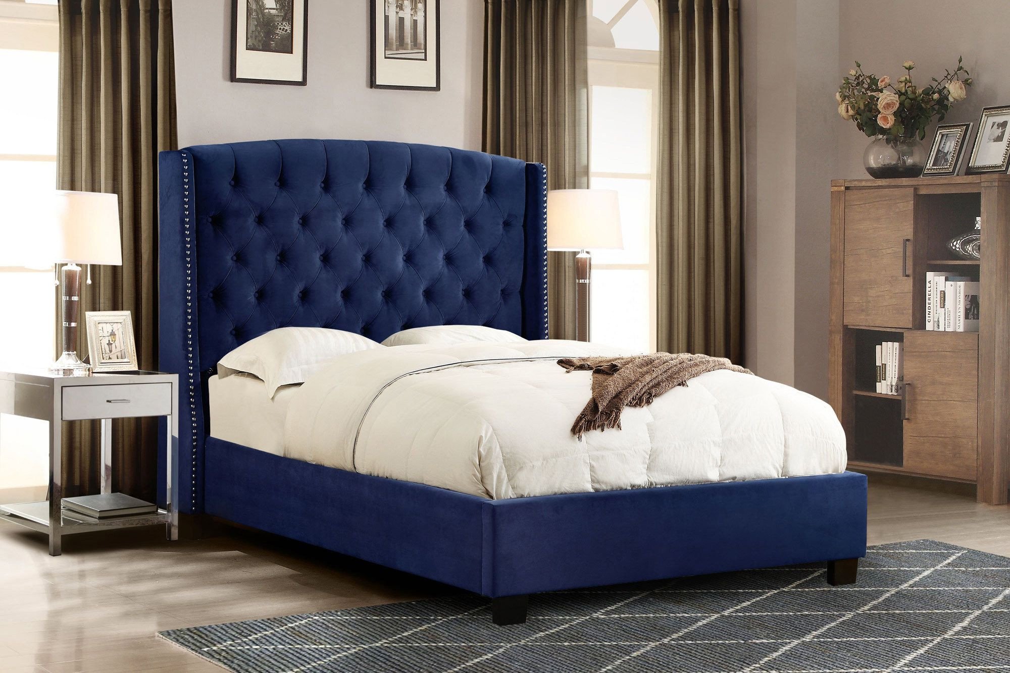 Blue Bedroom Furniture Set Unique 189 Best Tufted Headboards &amp; Beds Images