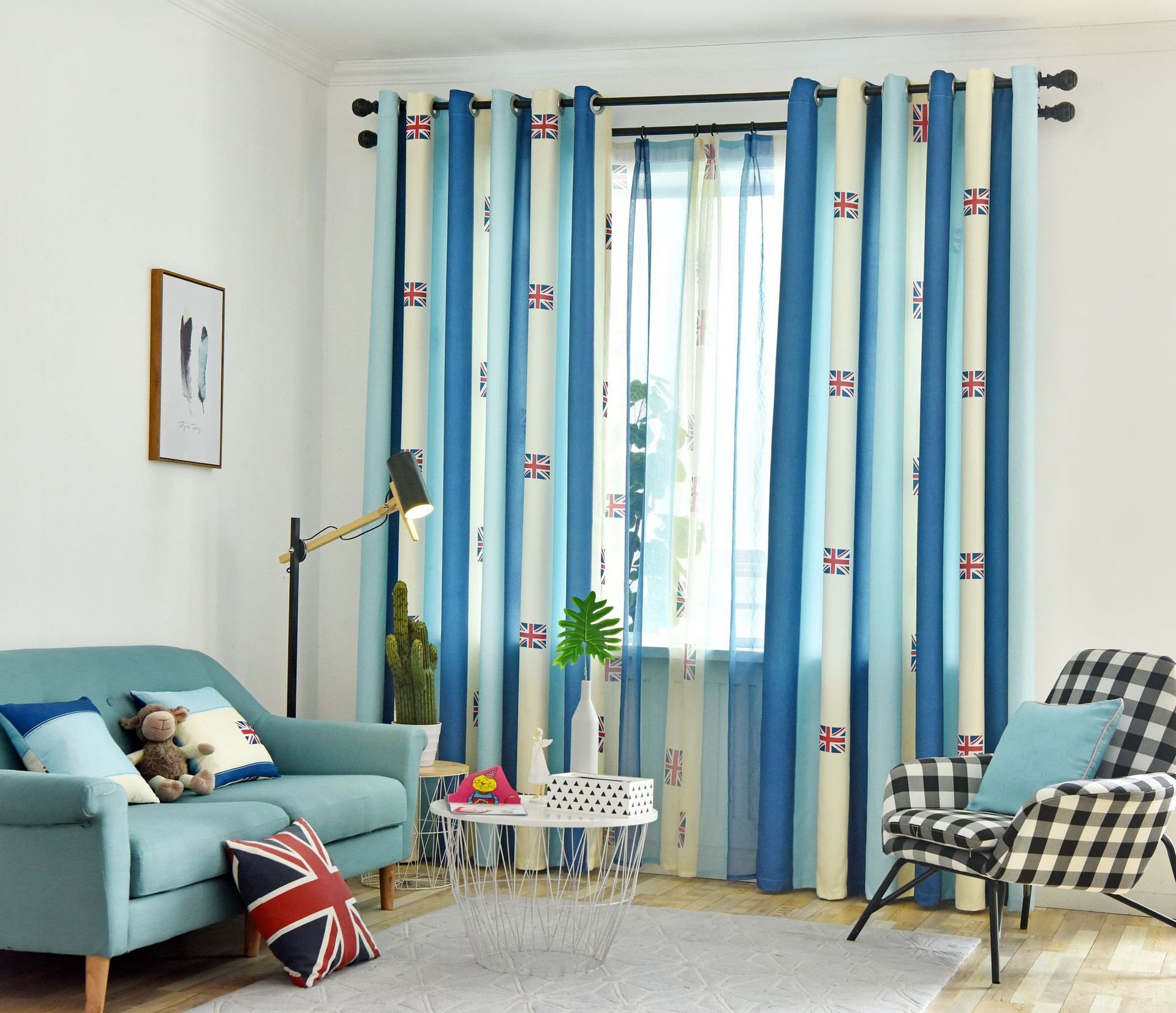 Blue Curtains for Bedroom Awesome 2019 American Style Curtains Blue White Union Flag Window Curtain for Living Room Bedroom Stripe Tulle Sheer for the Kitchen From Curteney $38 25