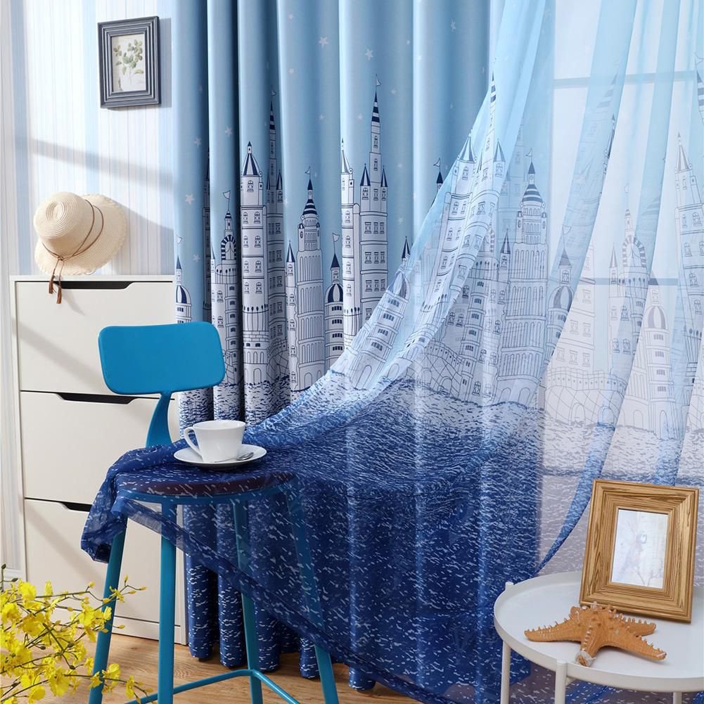 Blue Curtains for Bedroom New Castle Print Blackout Curtains Bedroom Windows Decor Drapes
