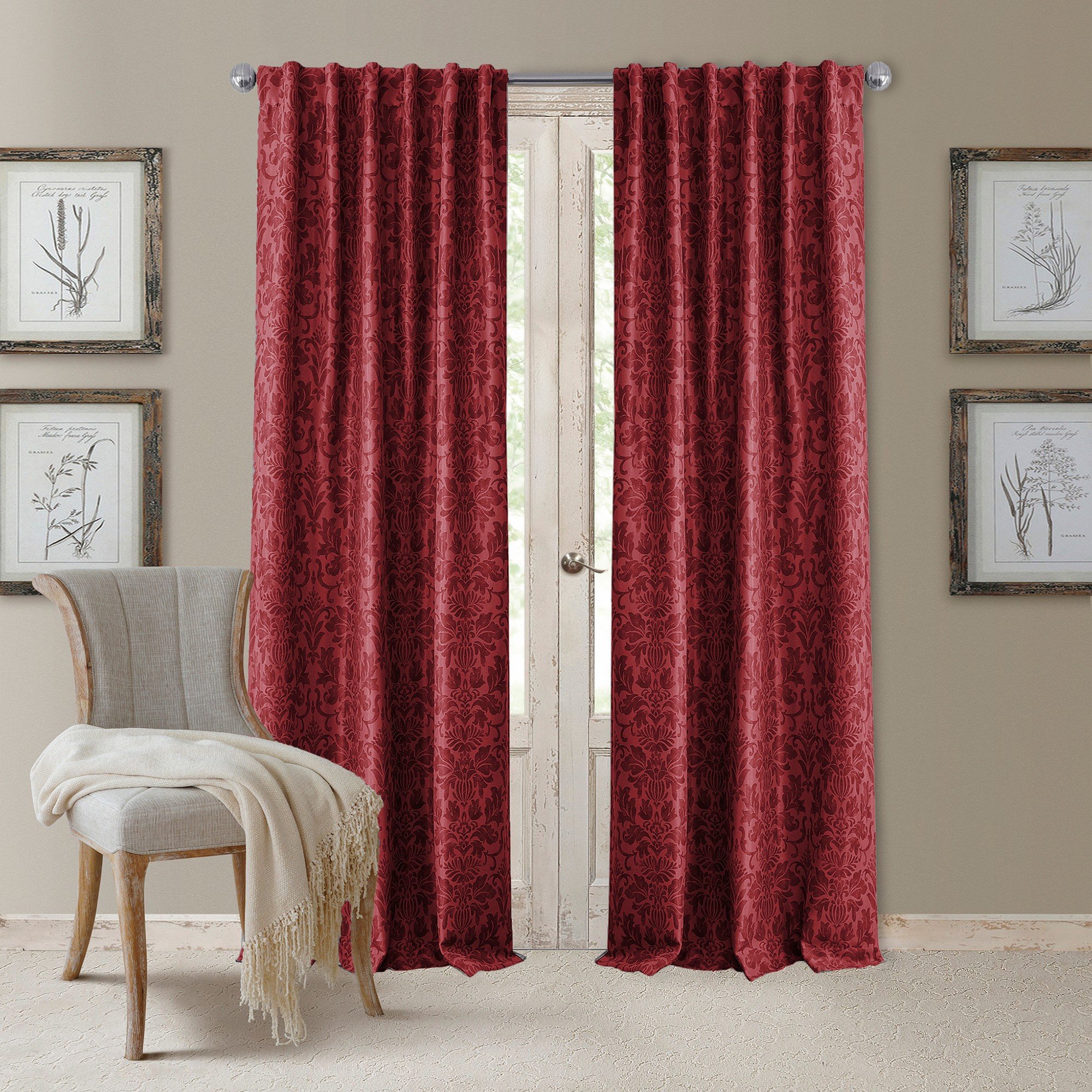 Burgundy Curtains for Bedroom Inspirational Antonia Blackout Window Curtain Panel 52&quot; X 95&quot; Rouge