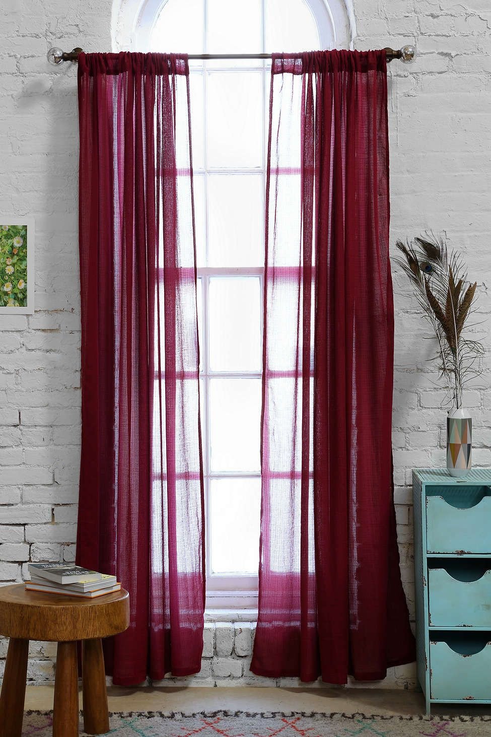 Burgundy Curtains for Bedroom Unique Chloe Gauze Curtain