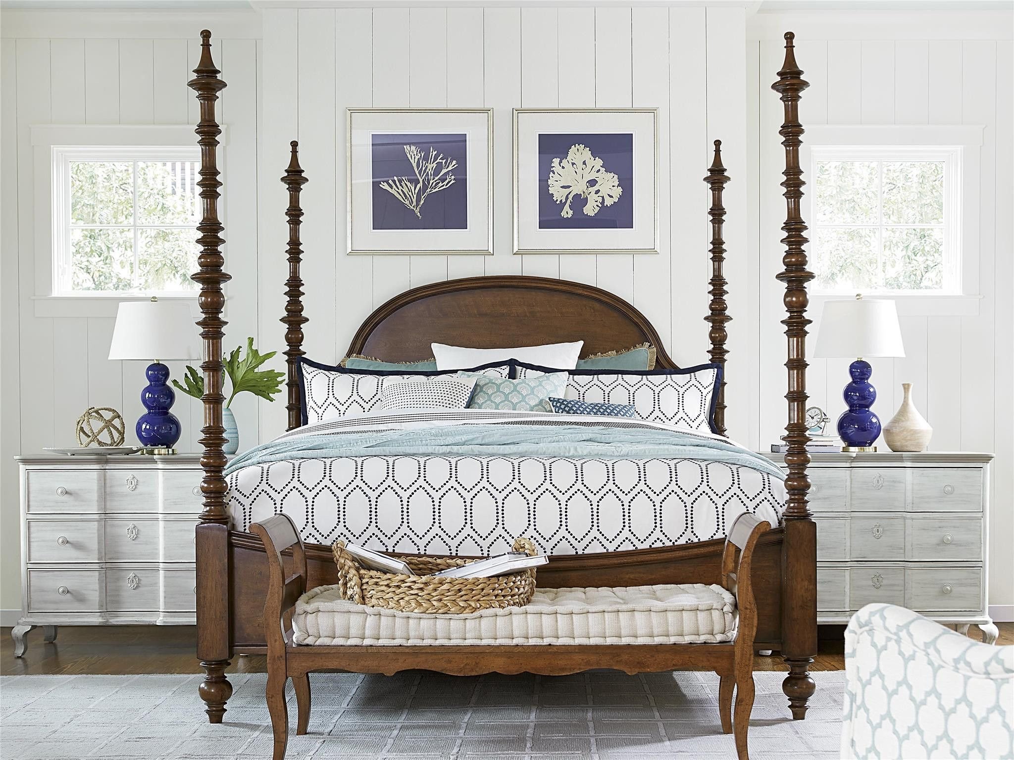 California King Canopy Bedroom Set Fresh Paula Deen Dogwood Cal King Poster Bed Low Tide Finish