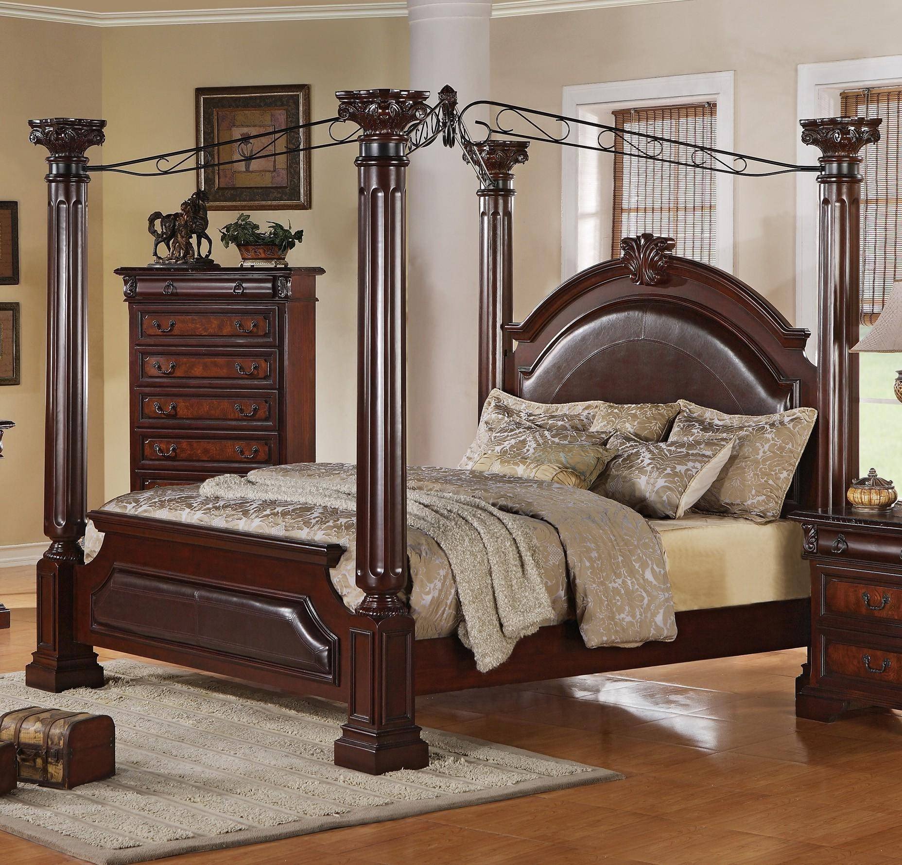 California King Canopy Bedroom Set Unique Neo Renaissance B1470 Q Canopy Bedroom Set In 6 Pieces by