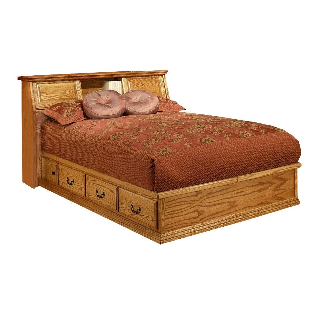 California King Size Bedroom Furniture Set Unique Od O T456 Ck and Od O T462 Ck Traditional Oak Pedestal Bed with Bookcase Headboard Cal King Size