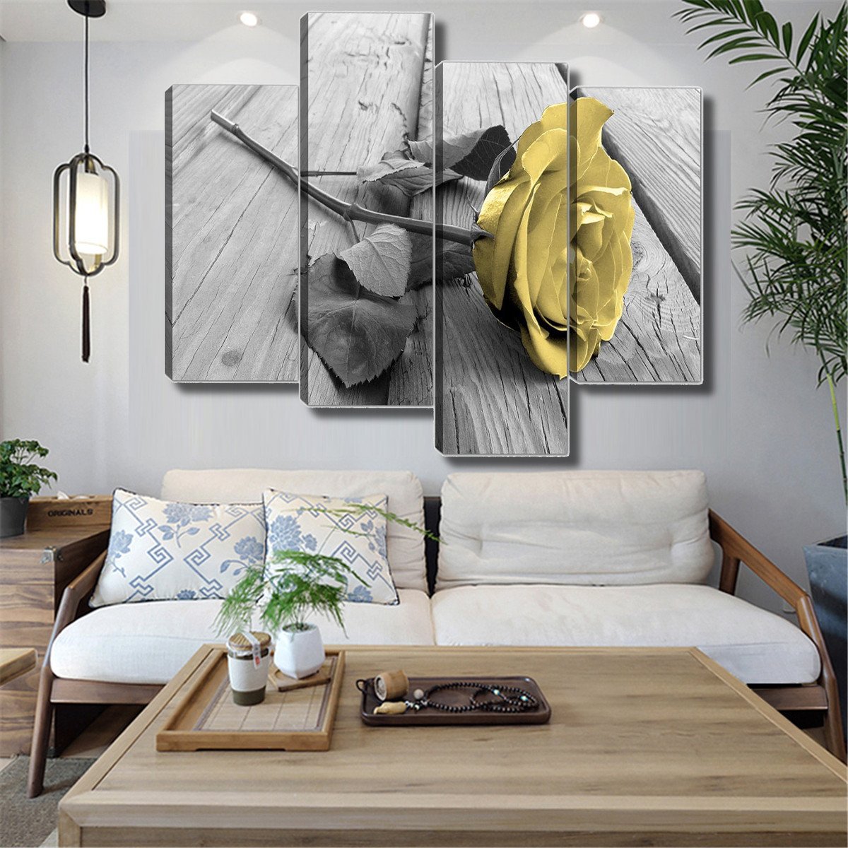 Canvas Painting for Bedroom Beautiful Details About Canvas Art Painting Of Yellow Rose Wall Hanging Living Room Home