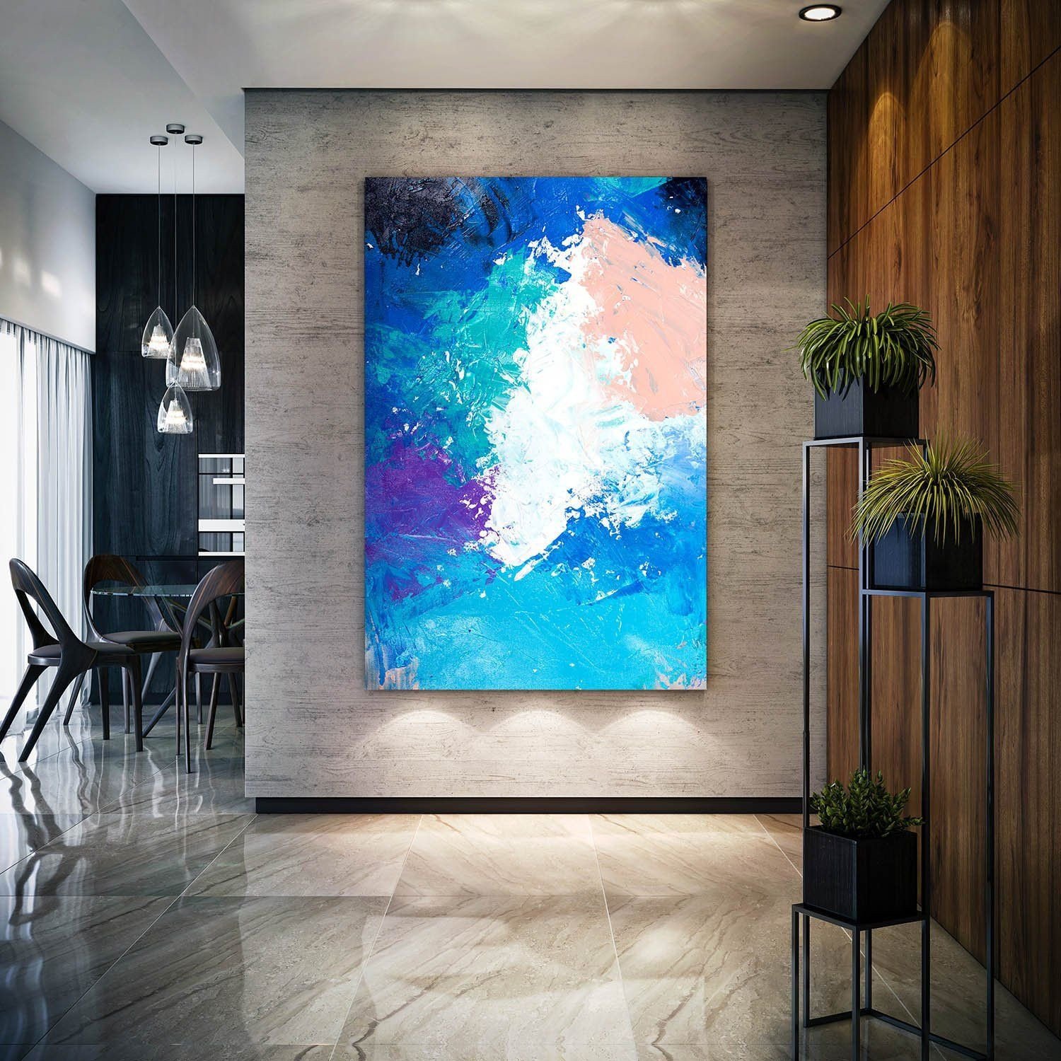 Canvas Painting for Bedroom Unique original Abstract Painting On Canvas Textured Horizontal