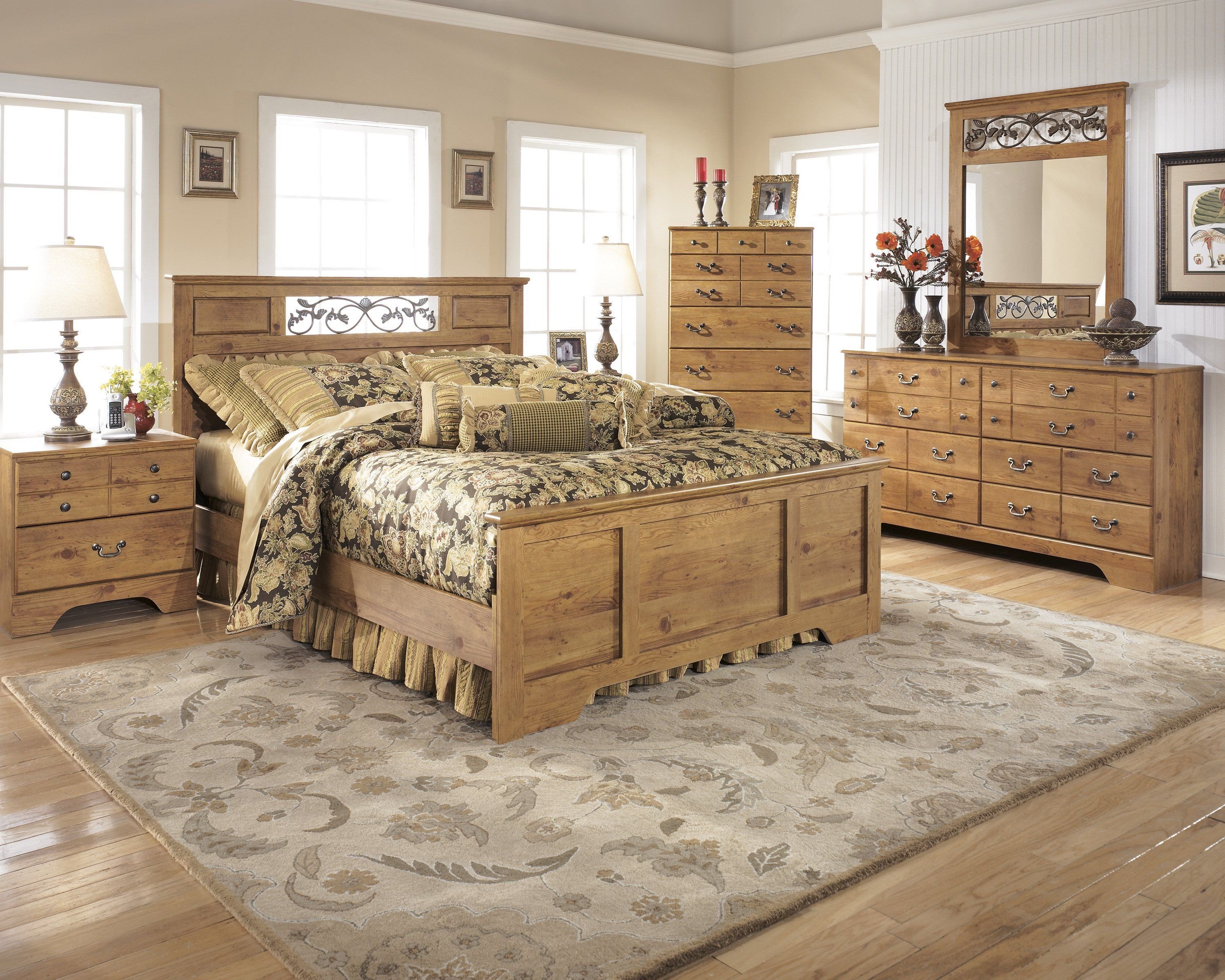 Cedar Log Bedroom Furniture Awesome Signature Design by ashley Bittersweet 4 Piece Queen Panel