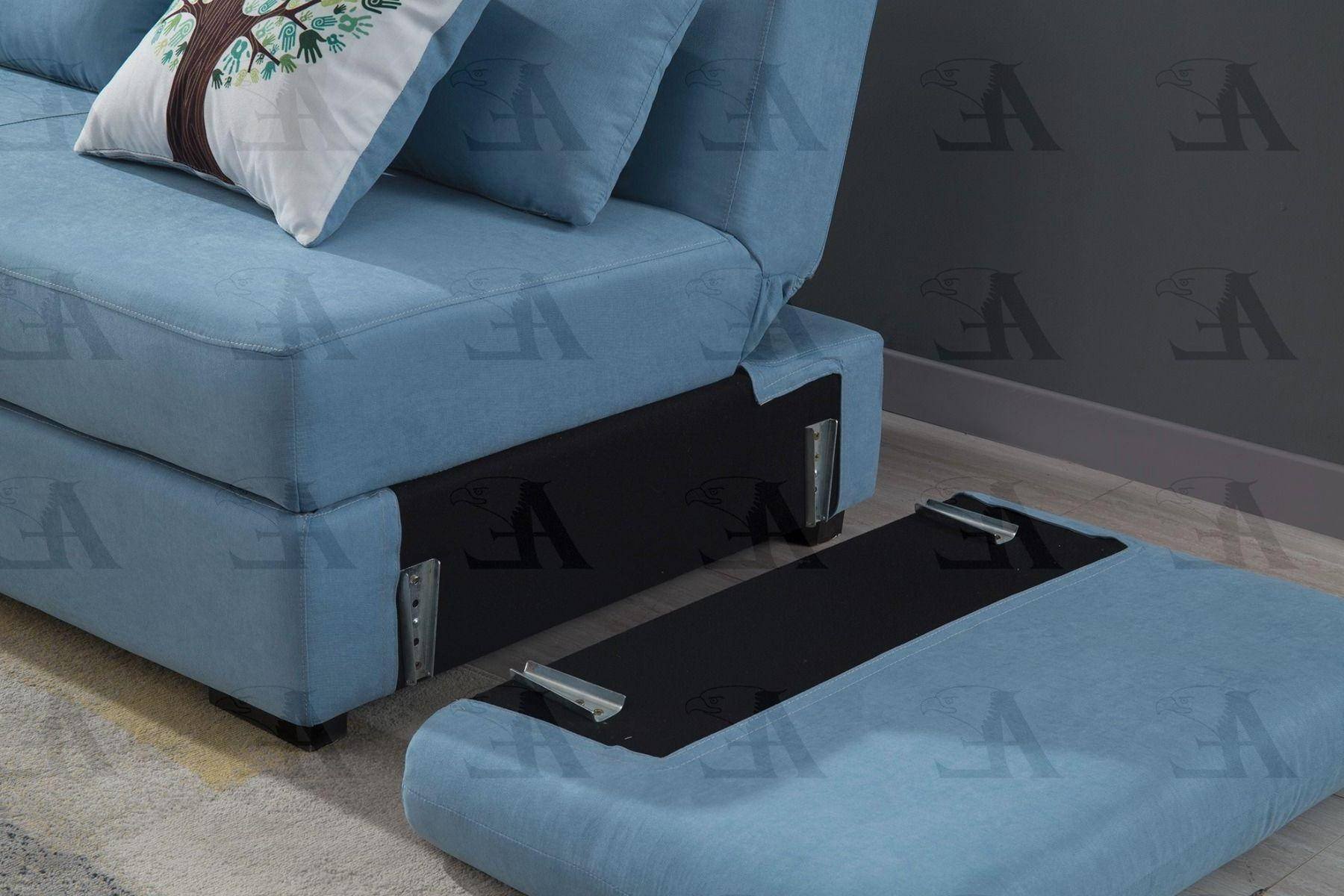 Chaise Chair for Bedroom Beautiful Blue Velvet Sectional sofa Bed Set W Storage Left Chaise