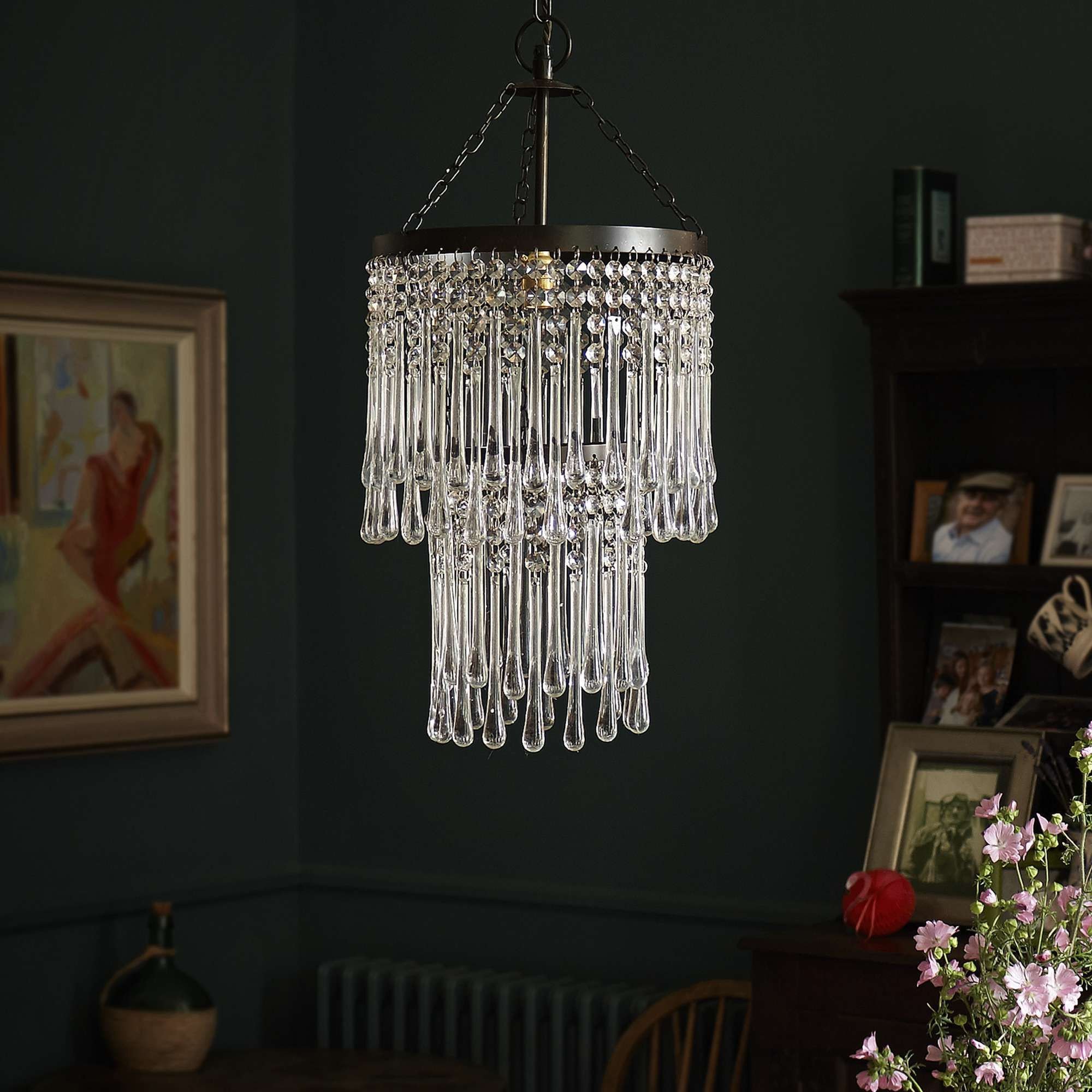Chandelier for Girls Bedroom Elegant Rita Chandelier with Clear Blown Glass Droplets In 2019