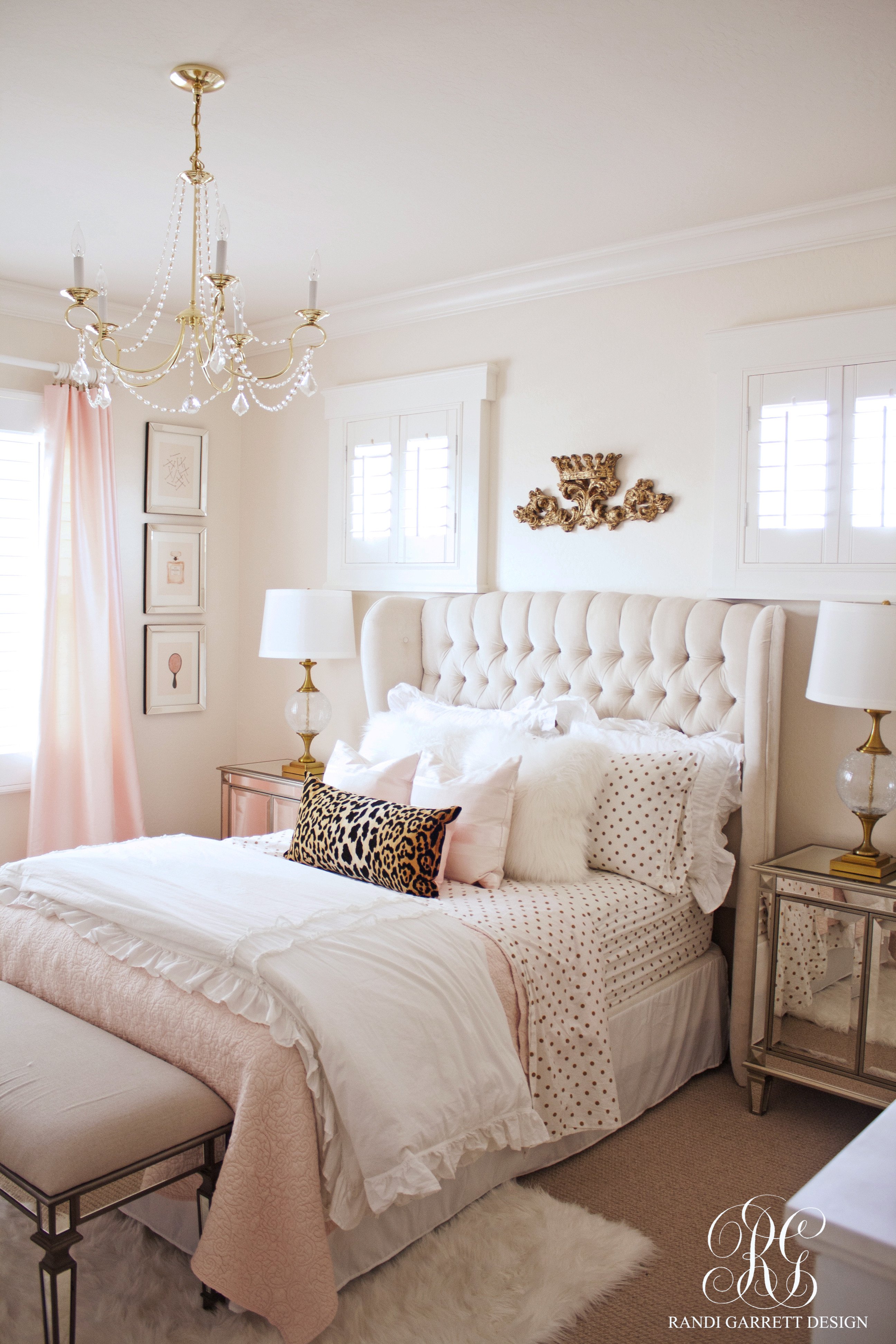 Chandelier for Teenage Girl Bedroom Best Of Pink and Gold Girl S Bedroom Makeover Randi Garrett Design