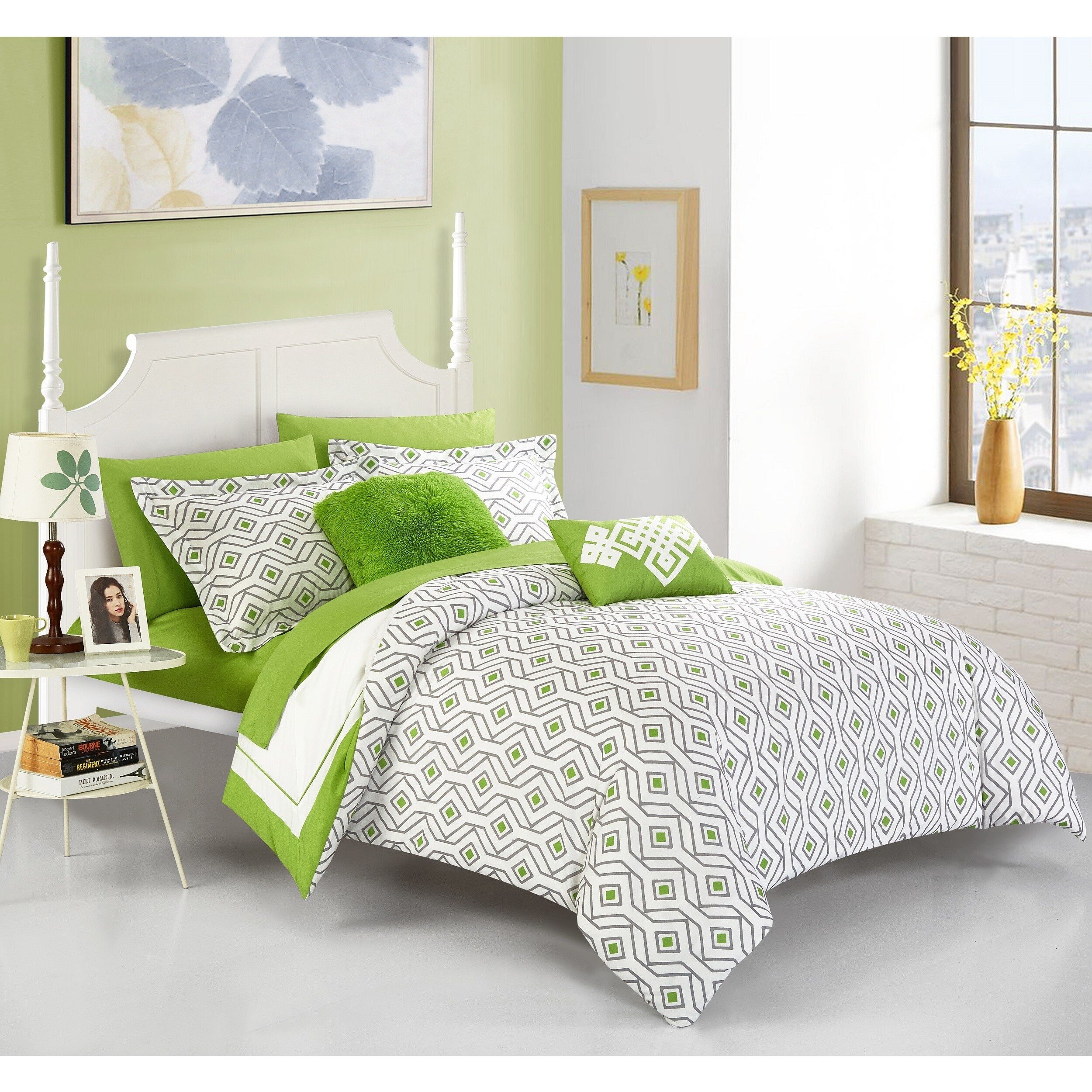 Cheap Bedroom Comforter Set Awesome Chic Home Alon Green 9 Piece Plete Bed In A Bag Reversible forter Set