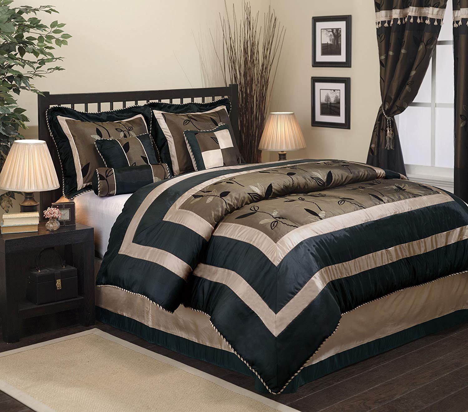 Cheap Bedroom Comforter Set Unique Nanshing Pastora7 Q Pastora Collection Bedroom forter Plete 7 Piece Set Queen Bronze