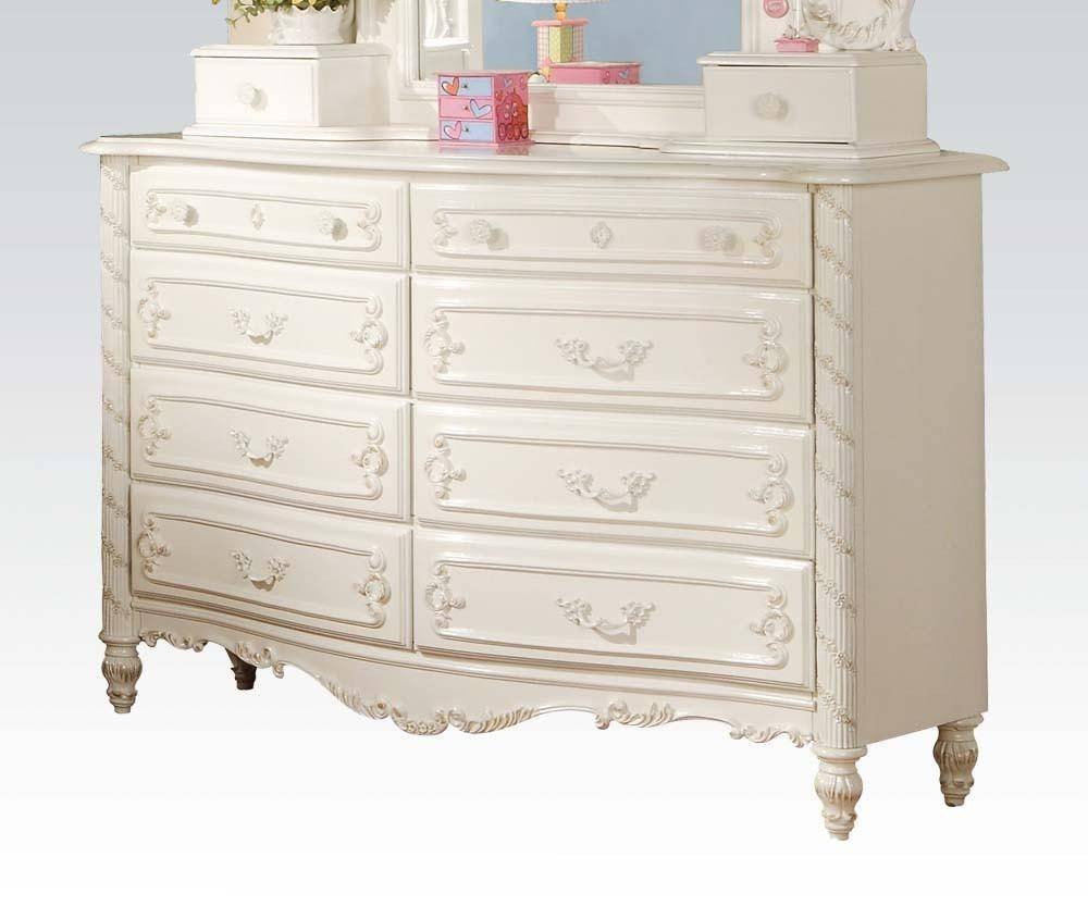 Cheap Bedroom Dresser Set Lovely Acme Furniture T Pearl White Youth Upholstered Poster