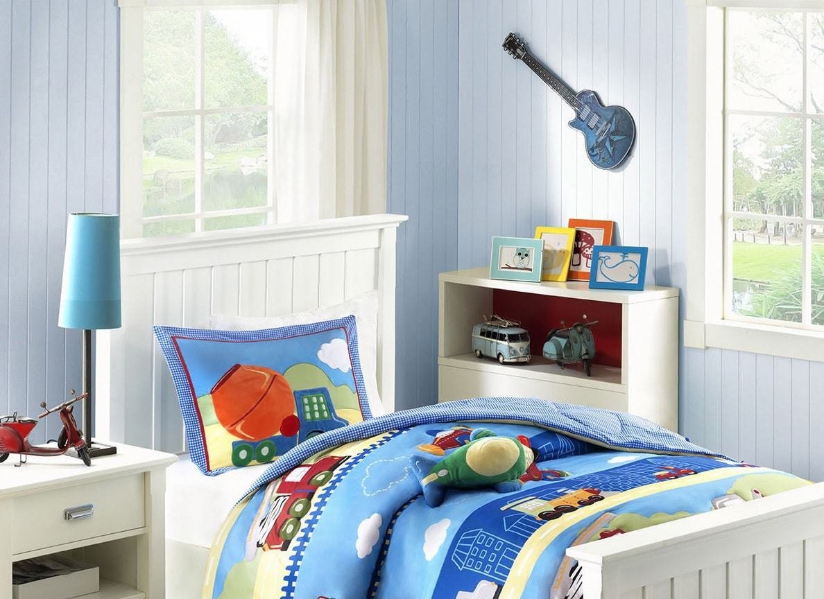 Childrens White Bedroom Furniture Inspirational Amazon Ph 3 Piece Boys Blue White Transportation