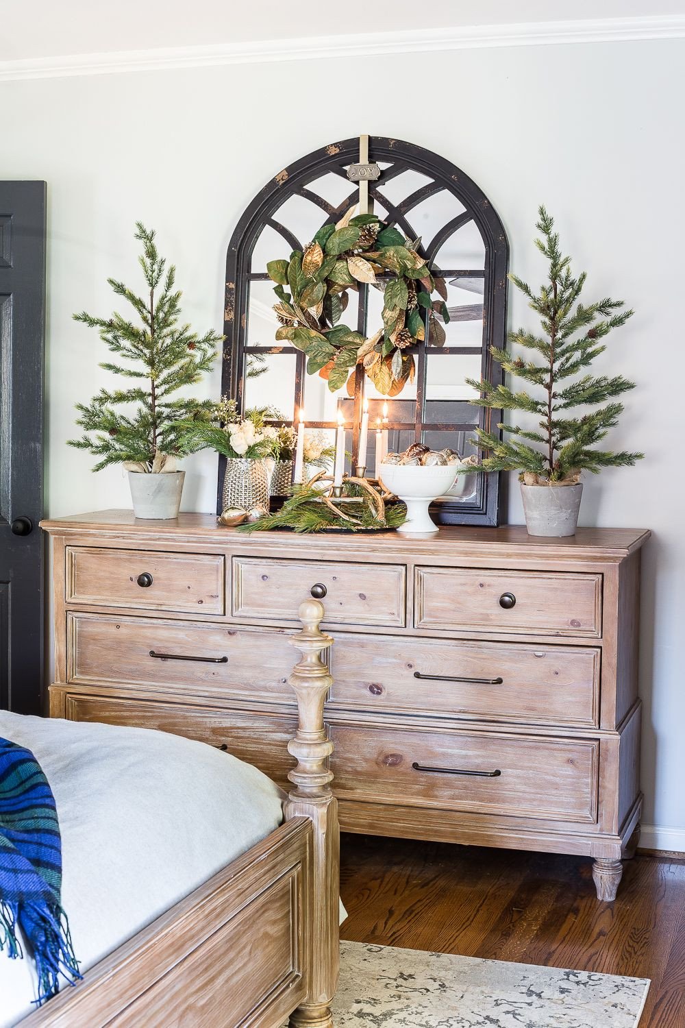 Christmas Bedroom Decorating Ideas Beautiful Blue &amp; Neutral Christmas Bedroom