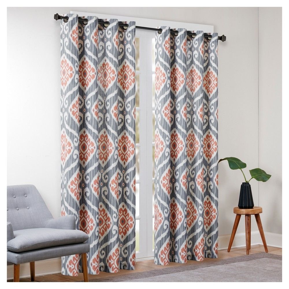 Colorful Curtains for Bedroom Best Of Catori Printed Ikat Window Curtain Panel Yellow 50&quot;x63