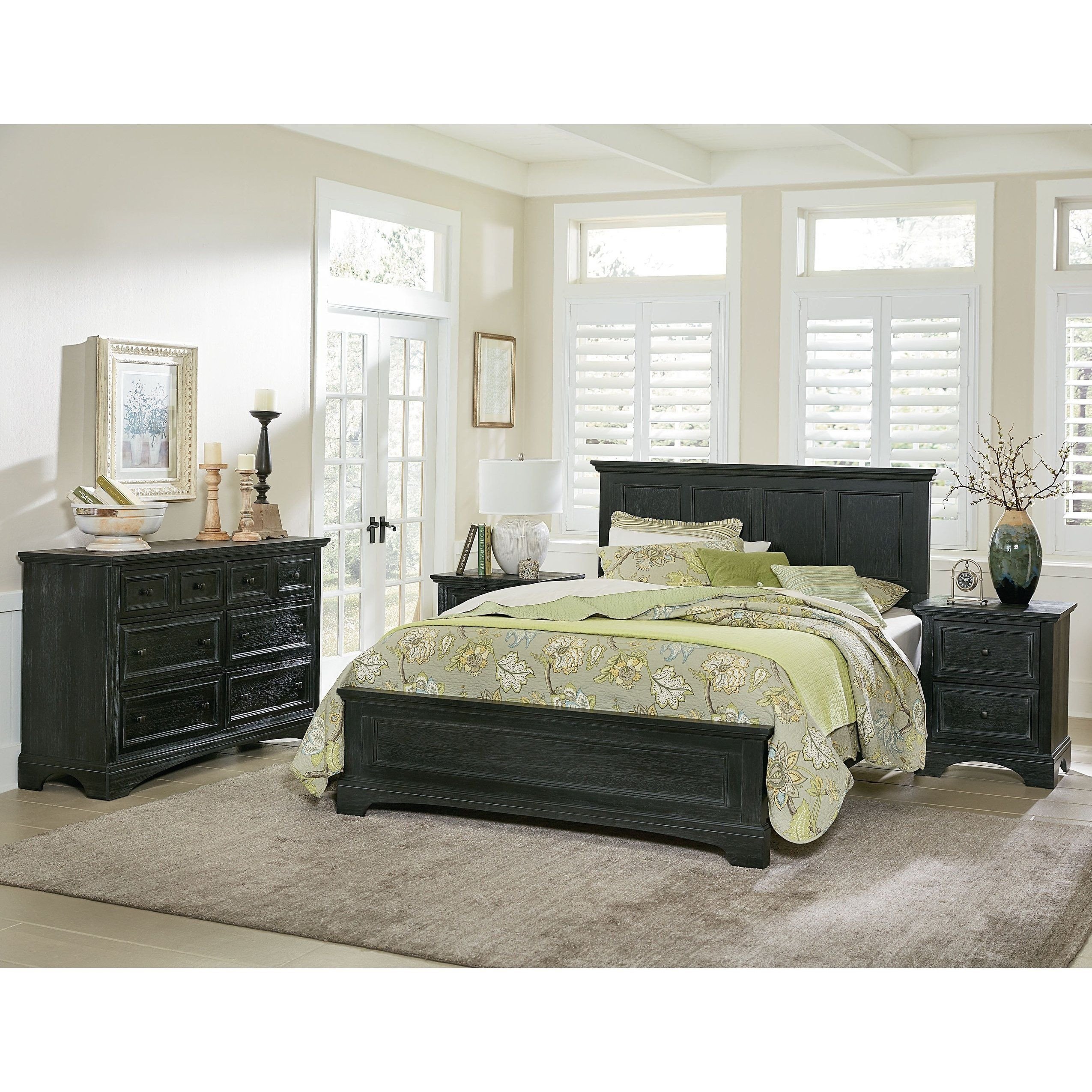 Complete Queen Bedroom Set Inspirational Farmhouse Basics Queen Bedroom Set with 2 Nightstands and 1