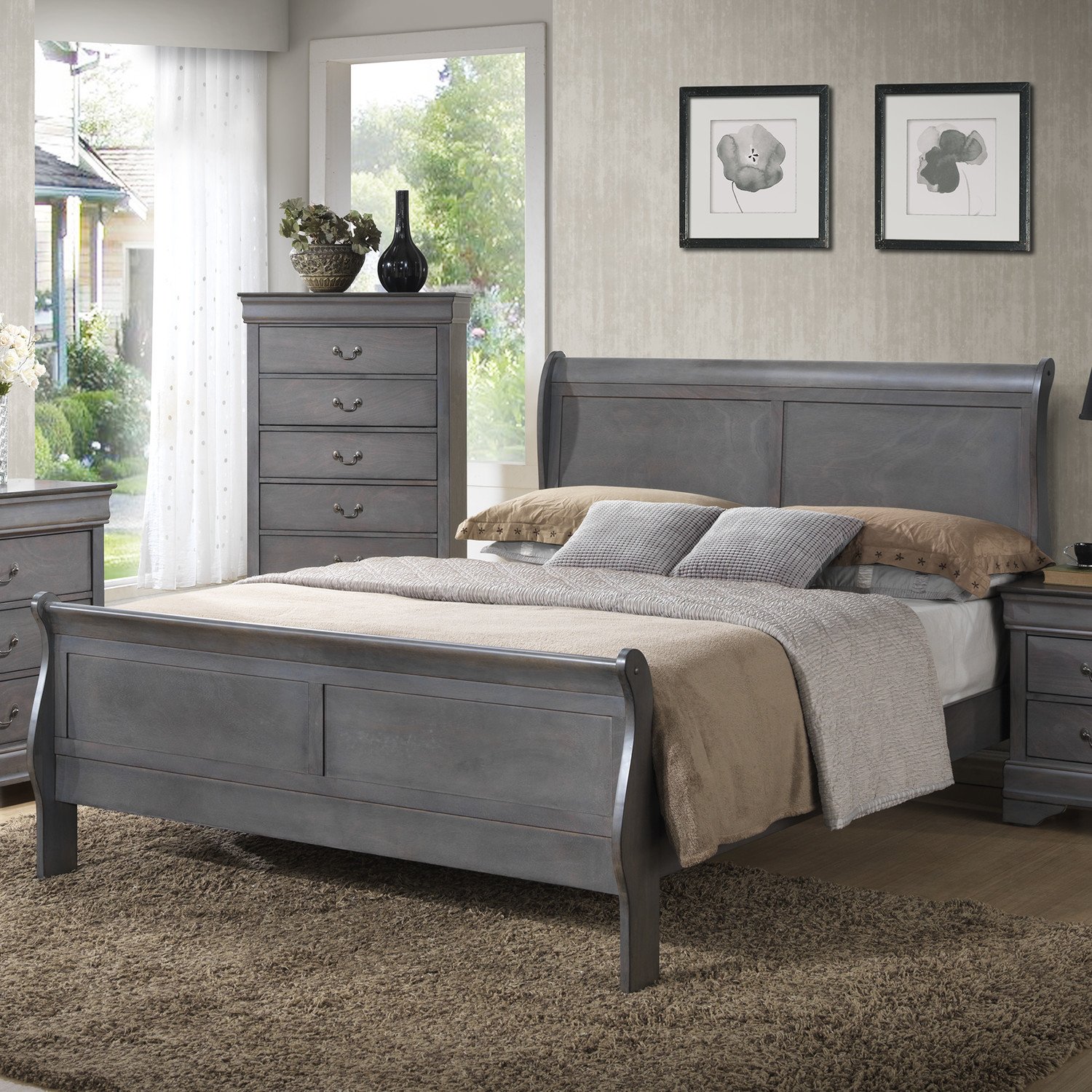 Cortina Sleigh Bedroom Set Beautiful Bedroom Royal Queen Sleigh Bed Frame with Elegant Creative